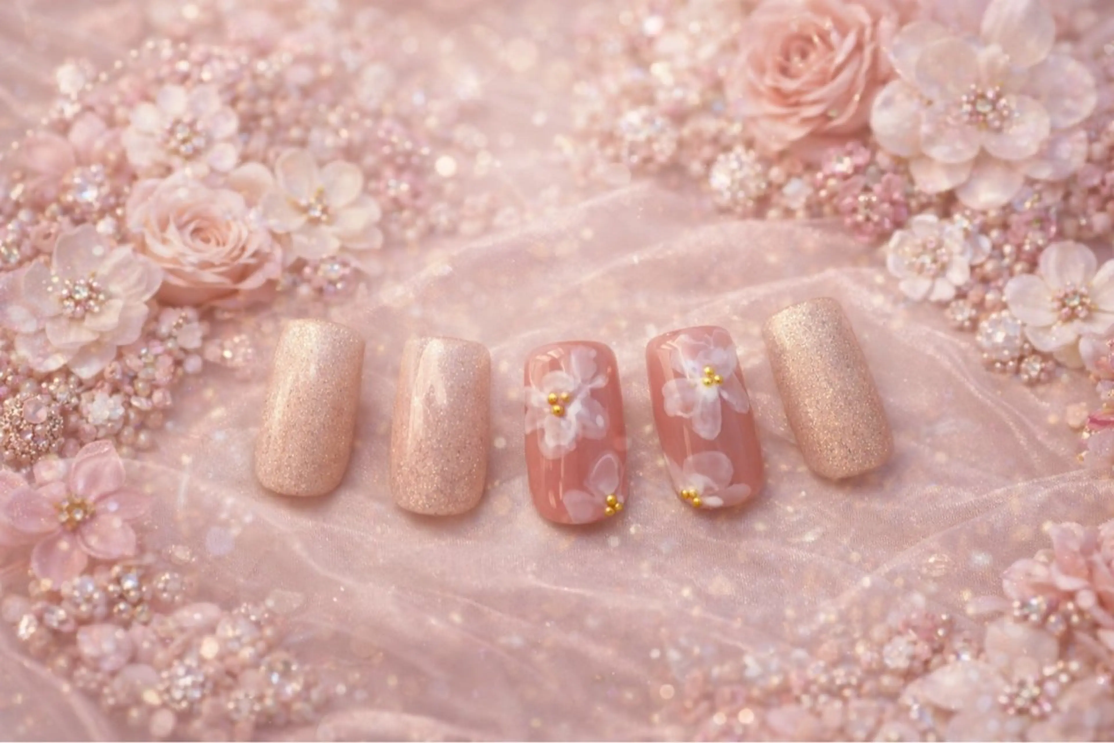 ネイル フラワーネイル 春ネイル ハンドネイル ハンドケア Nail Salon Souriant HARAJUKU所属・Souriant Hitomiのネイルデザイン