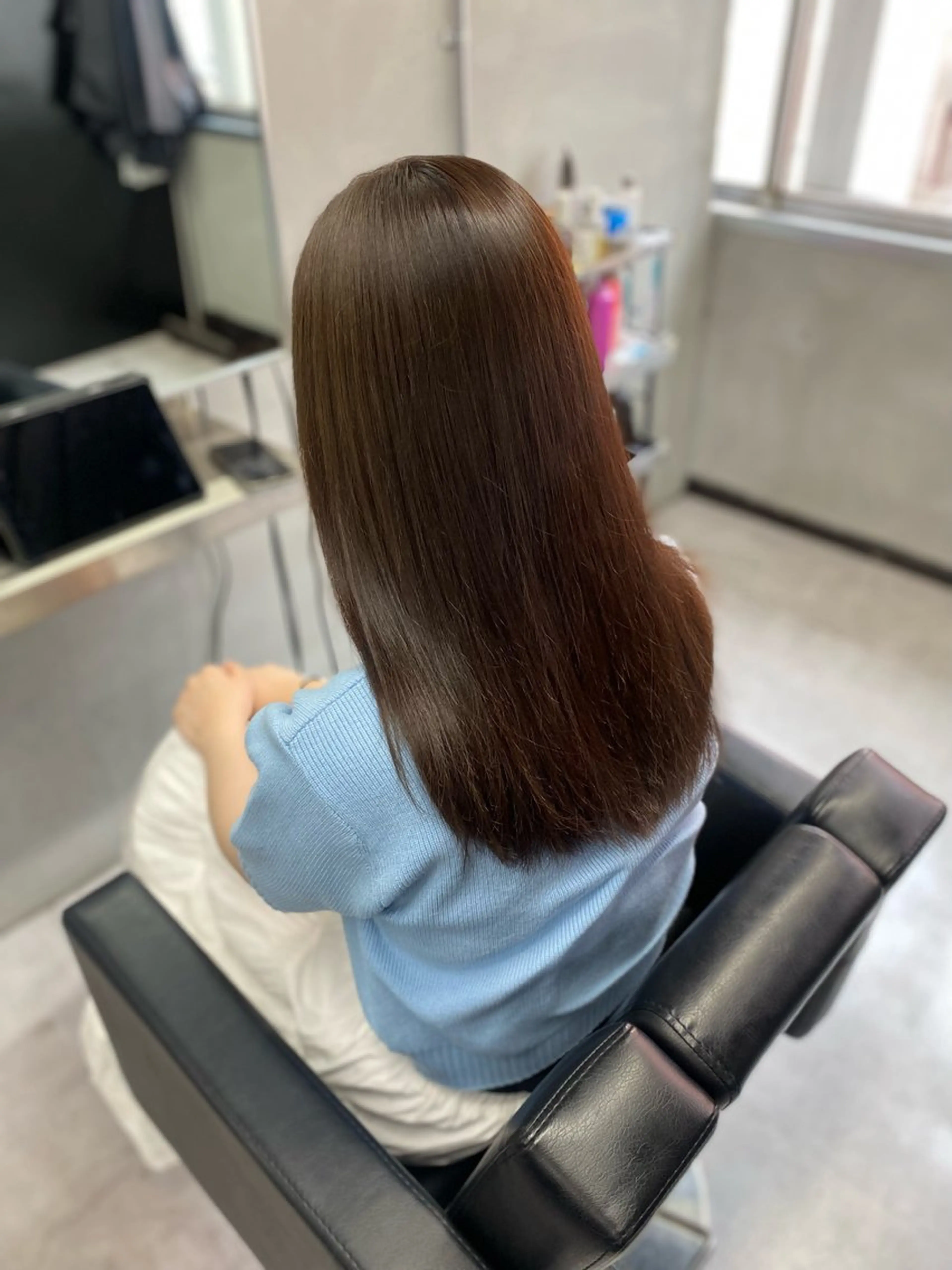 セミロング 髪質改善 トリートメント カット ヘアカラー トリートメント 艶髪/縮毛矯正 🫧辻野海羽のヘアスタイル