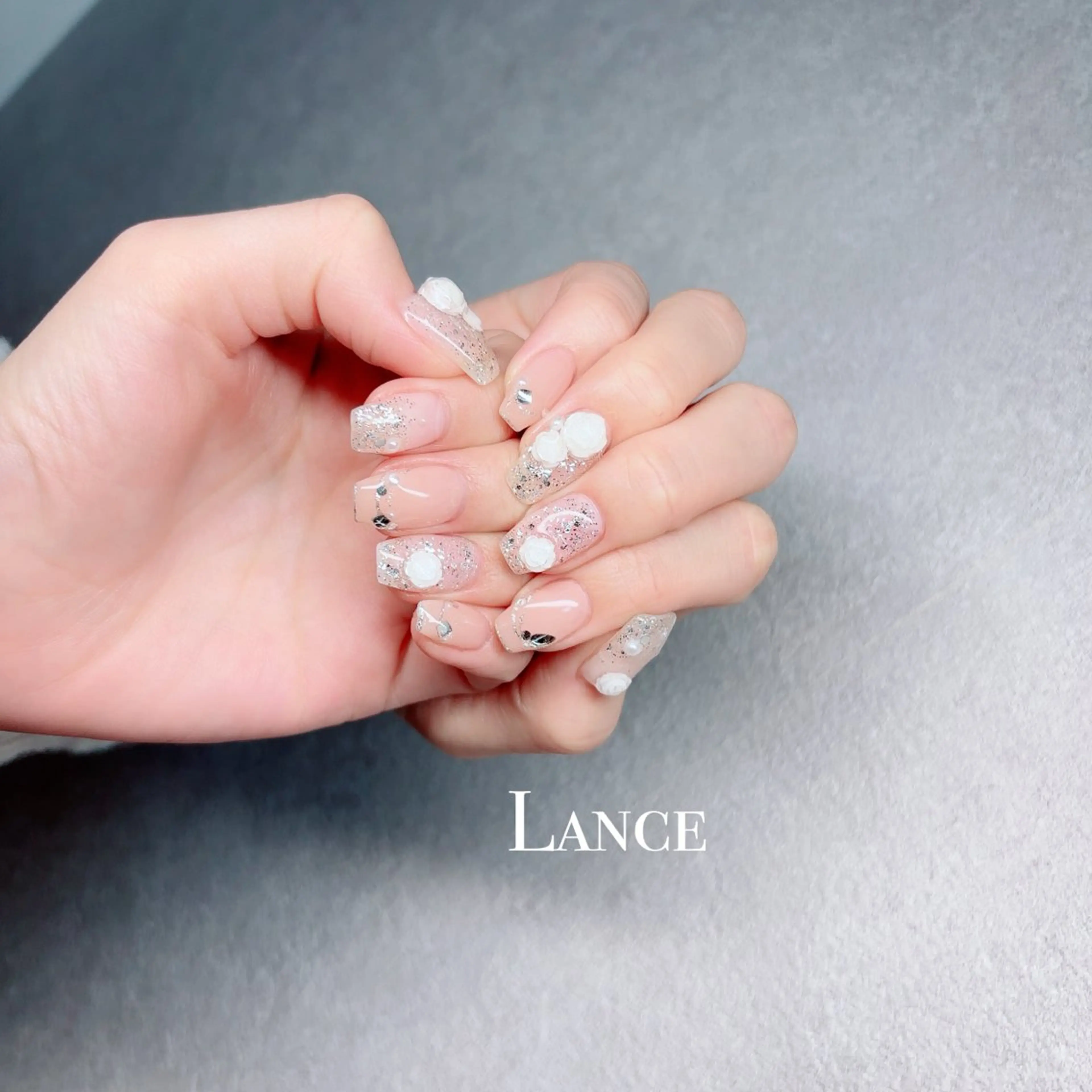 ネイル オーロラネイル フットネイル キラキラネイル 韓国ネイル ラメ(グリッター) Lance nailのネイルデザイン