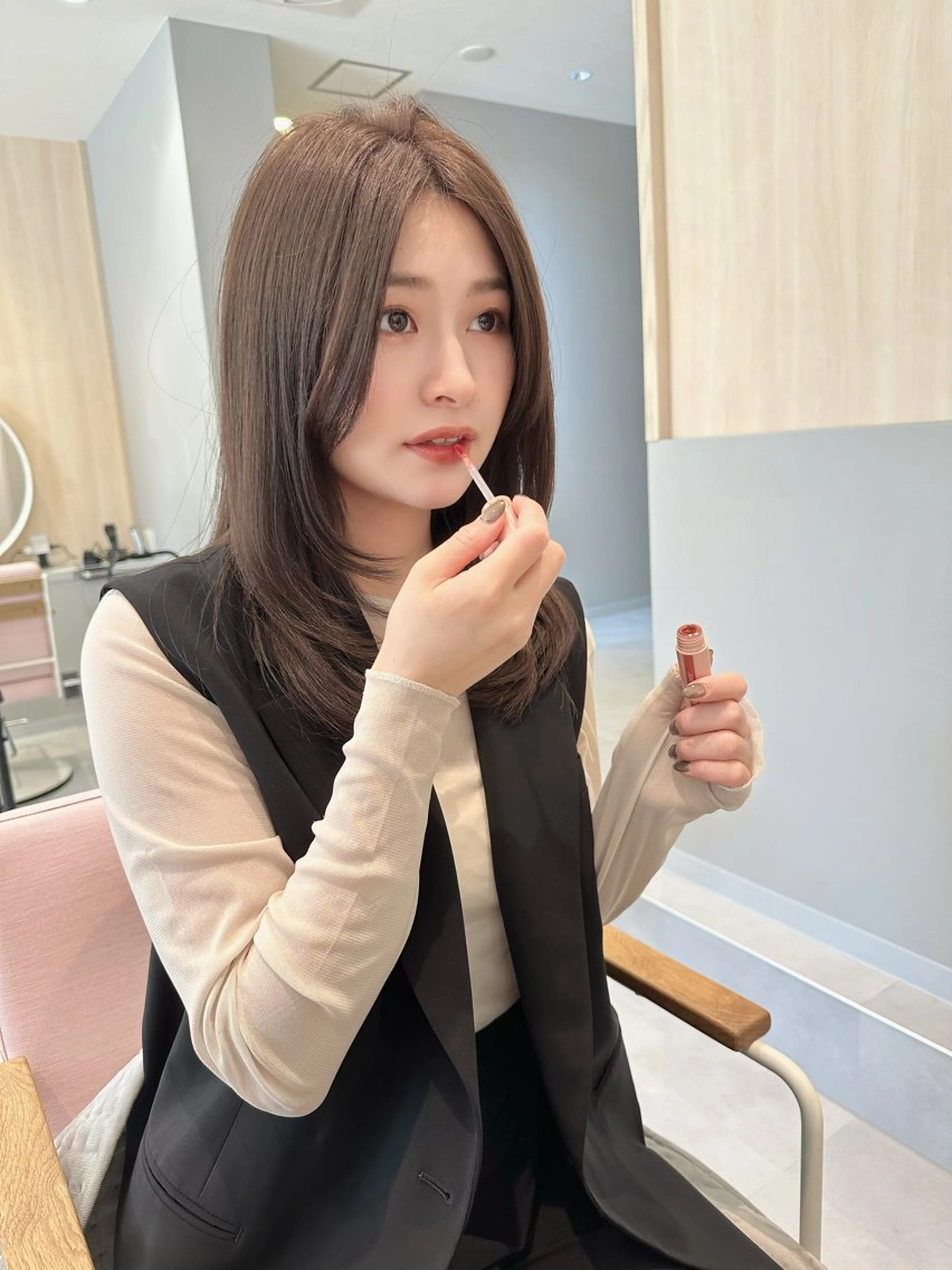 セミロング カラー カット ヘアカラー トリートメント ヘアセット ✂️似合わせの魔術師 石田一樹✂️のヘアスタイル