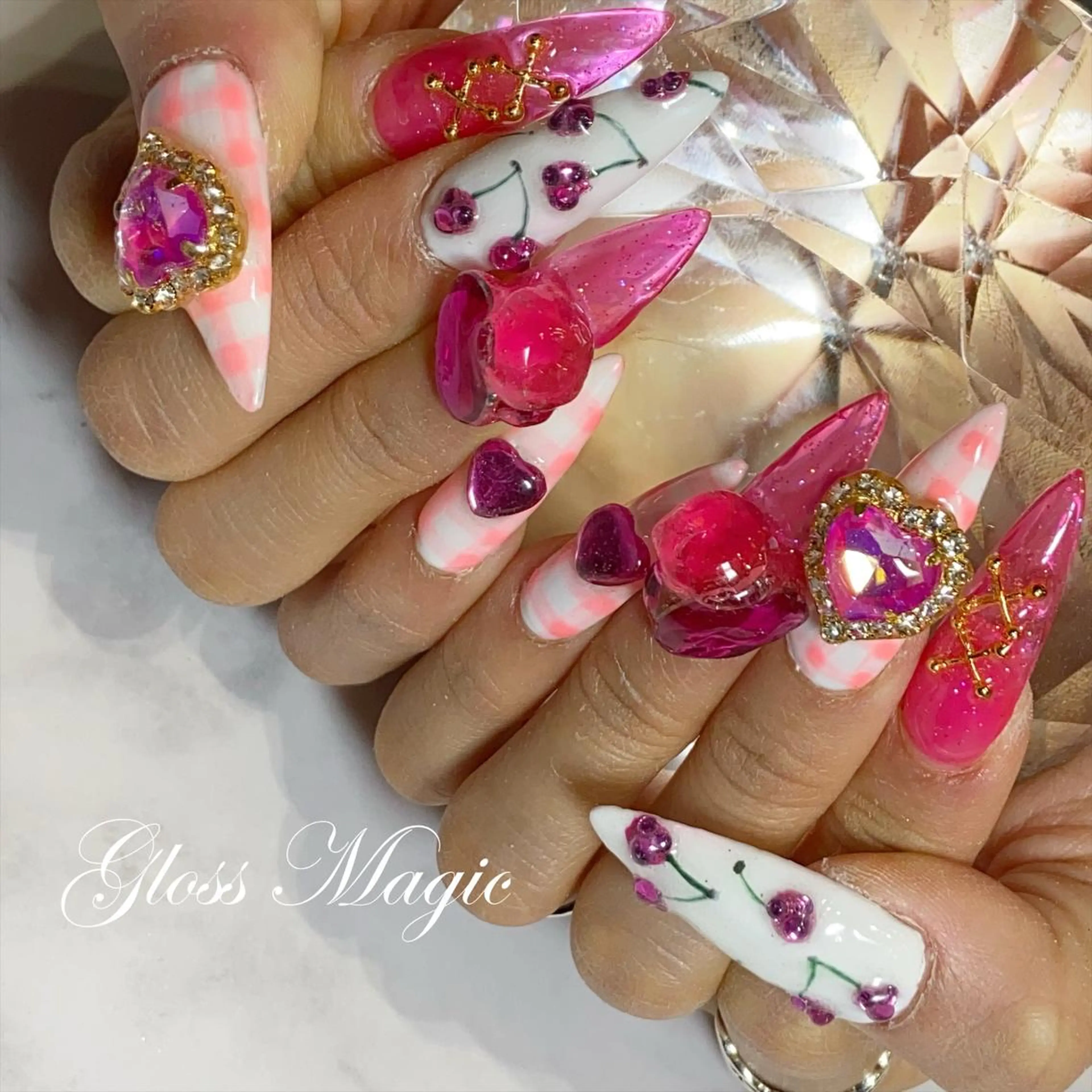 ネイル ロングネイル 持ち込み ハンドネイル YUN 💅のネイルデザイン