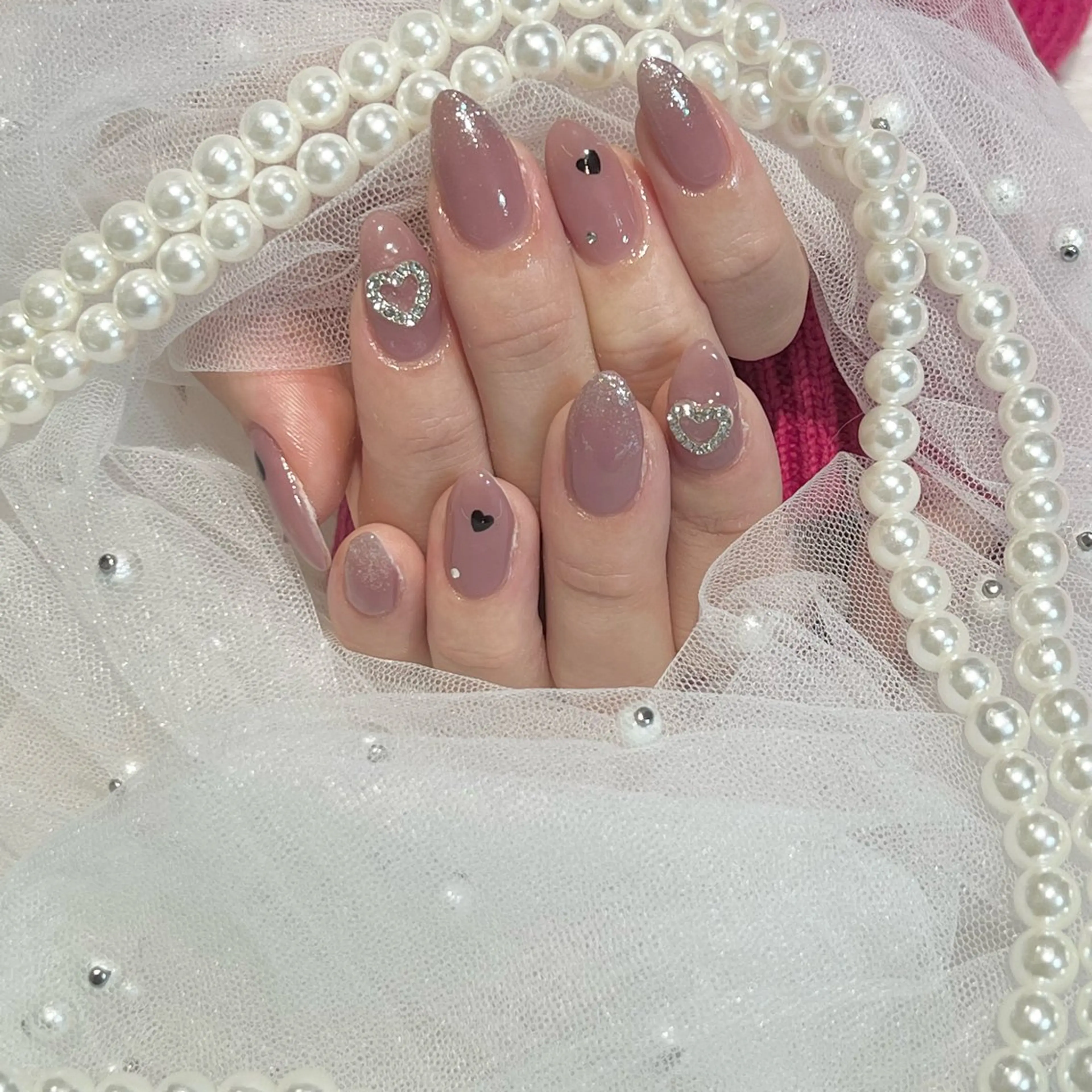 【Jr.】 オフなし⭐️ワンカラーorラメグラデーション90分パーツつけ放題の写真