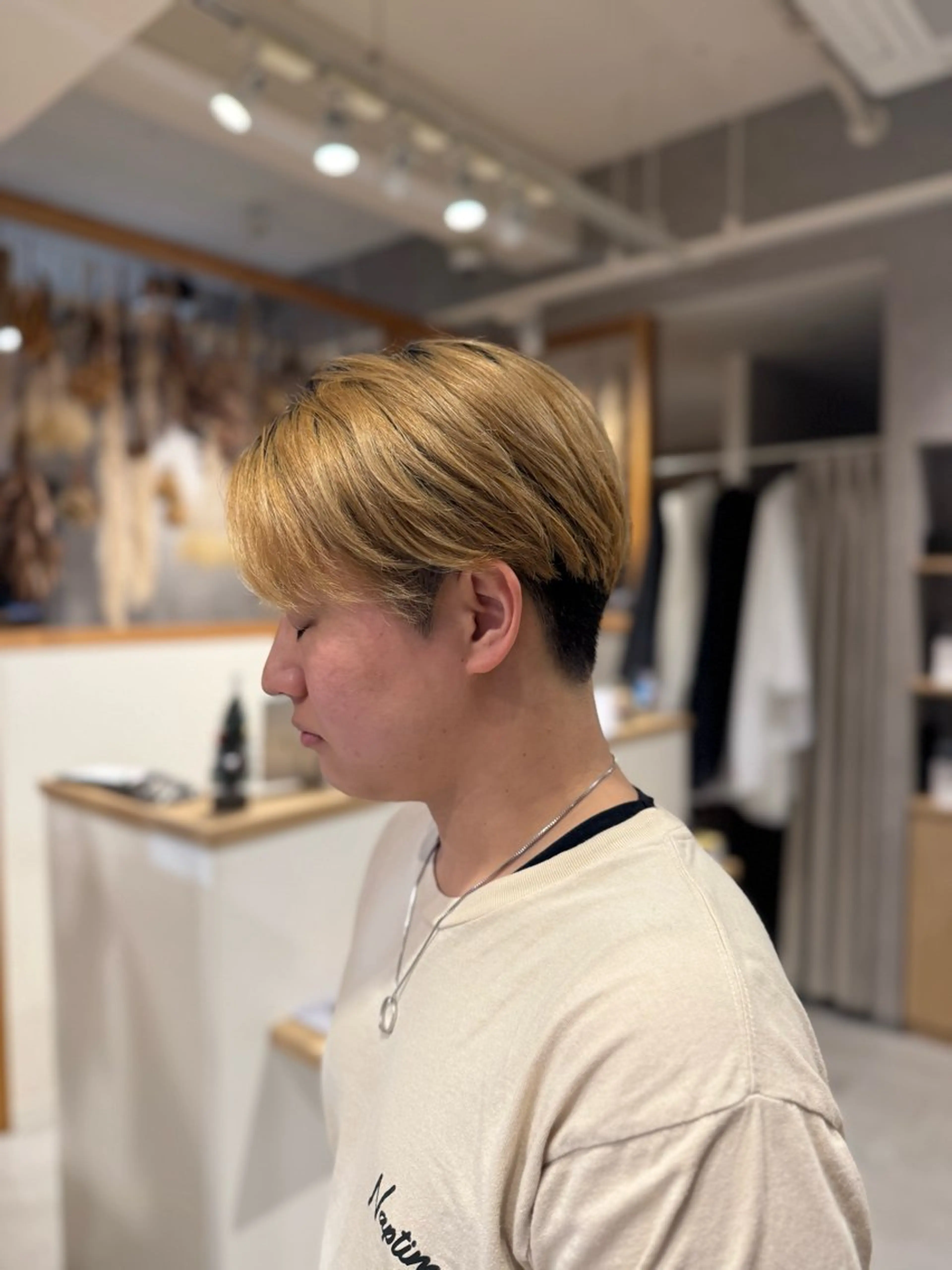 ショート メンズ マンバンヘア マッシュ anju.カット 透明感カラー/パーマのヘアスタイル