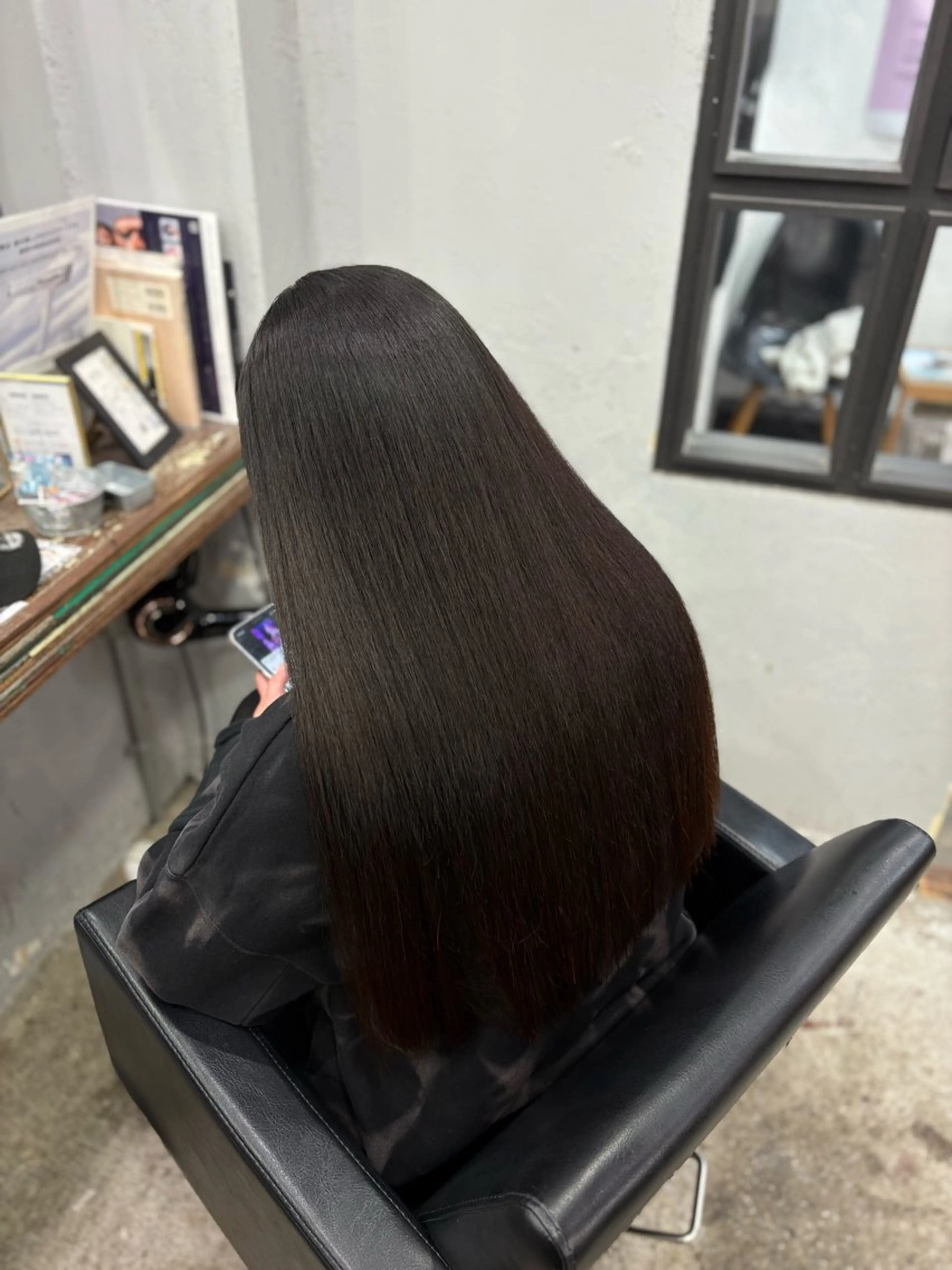 ロング 縮毛矯正 縮毛矯正 🖤西嶋　桃花🖤 エクステ/レイヤーのヘアスタイル