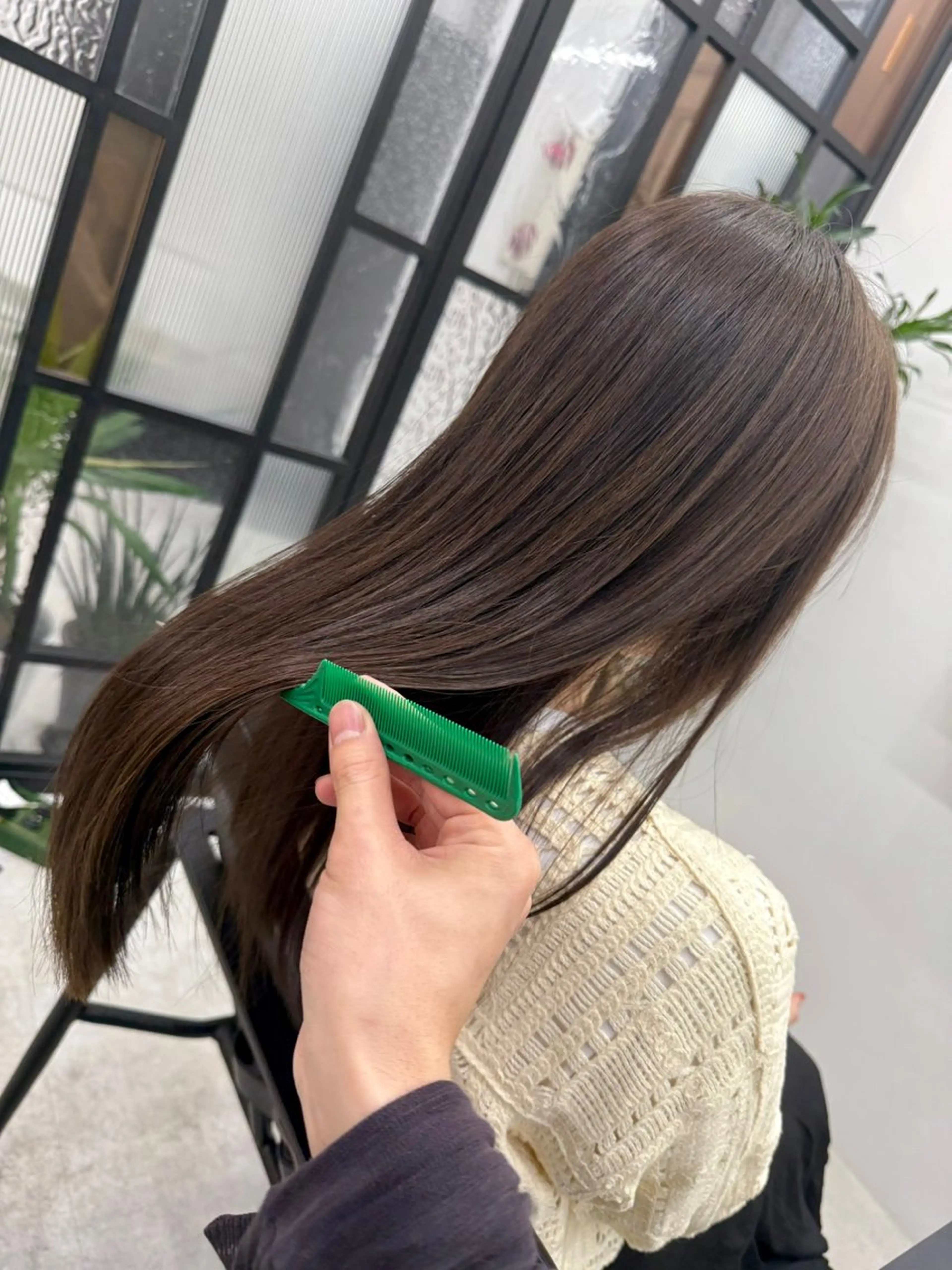 ロング カラー パーマ 髪質改善 縮毛矯正 トリートメント 縮毛矯正 トリートメント 國井 廉のヘアスタイル