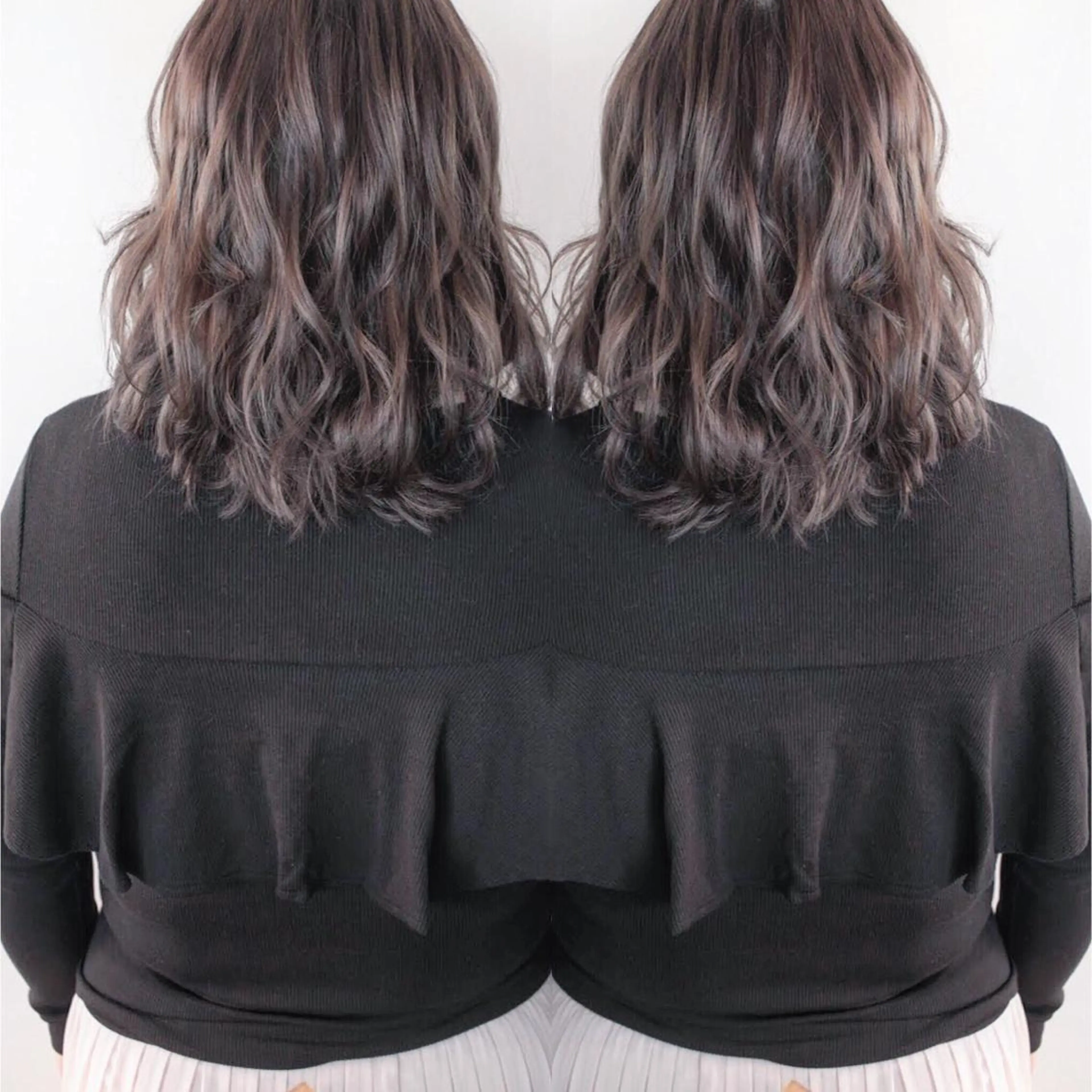 ミディアム カラー ヘアアレンジ ハイライトカラー 3Dハイライト ハイライト Mariana/ 鶴原-ハイライトのヘアスタイル