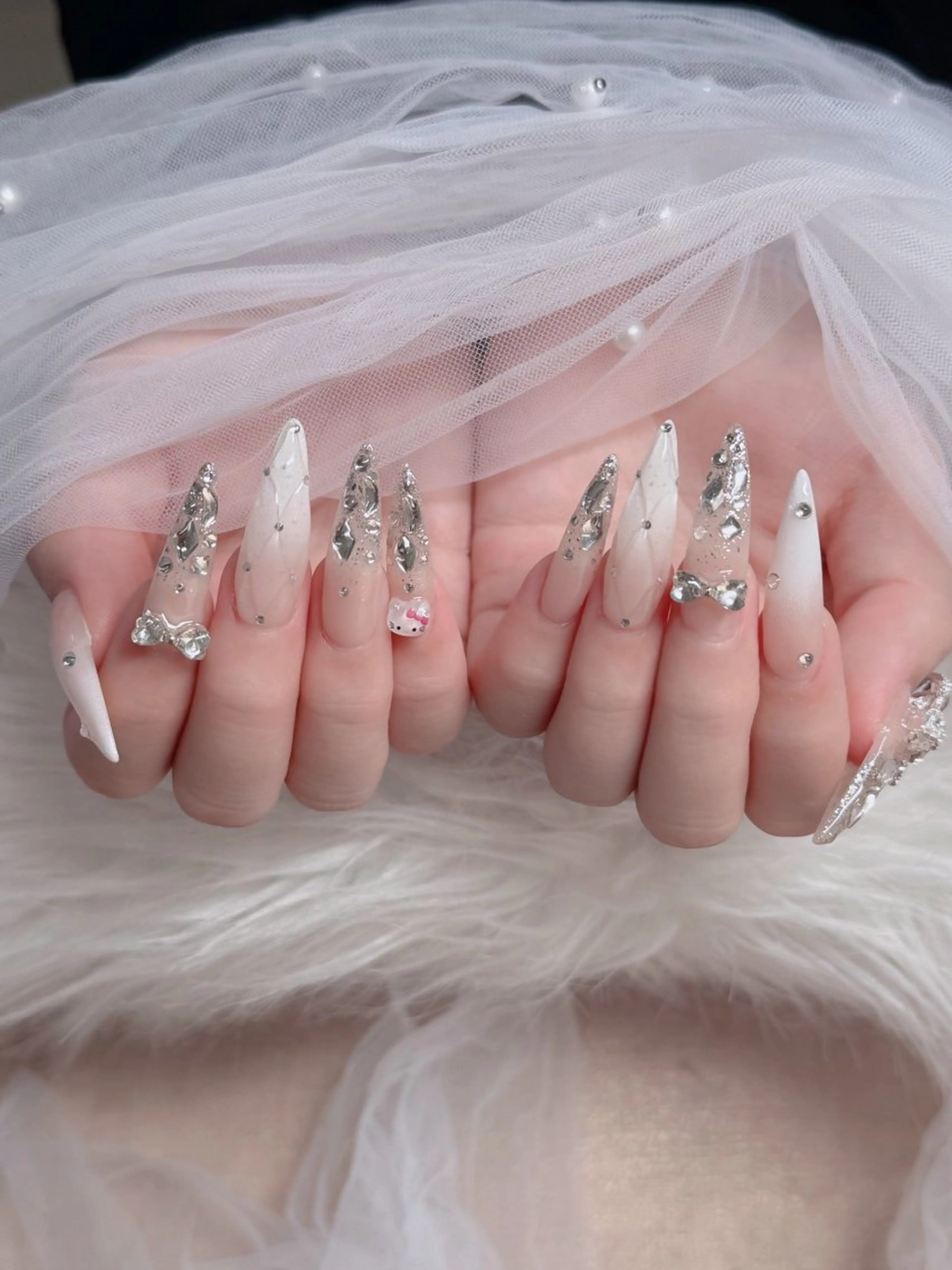 ネイル アートネイル 成人式 ジェルネイル ニュアンスネイル 夏ネイル ハンドネイル neco H.babynailのネイルデザイン