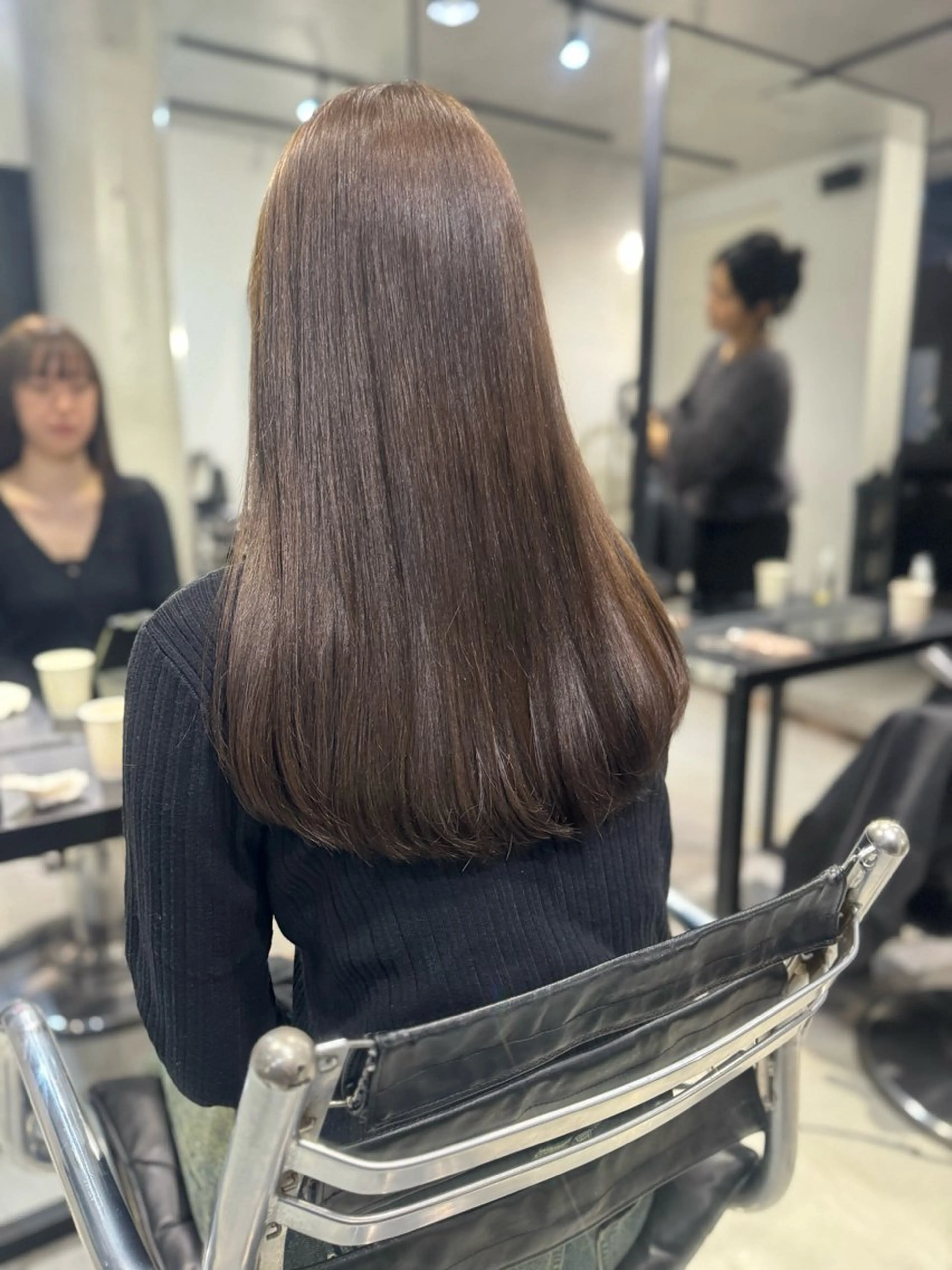 セミロング カラー パーマ ヘアアレンジ 透明感/オリーブ/ グレージュ/YUKAのヘアスタイル