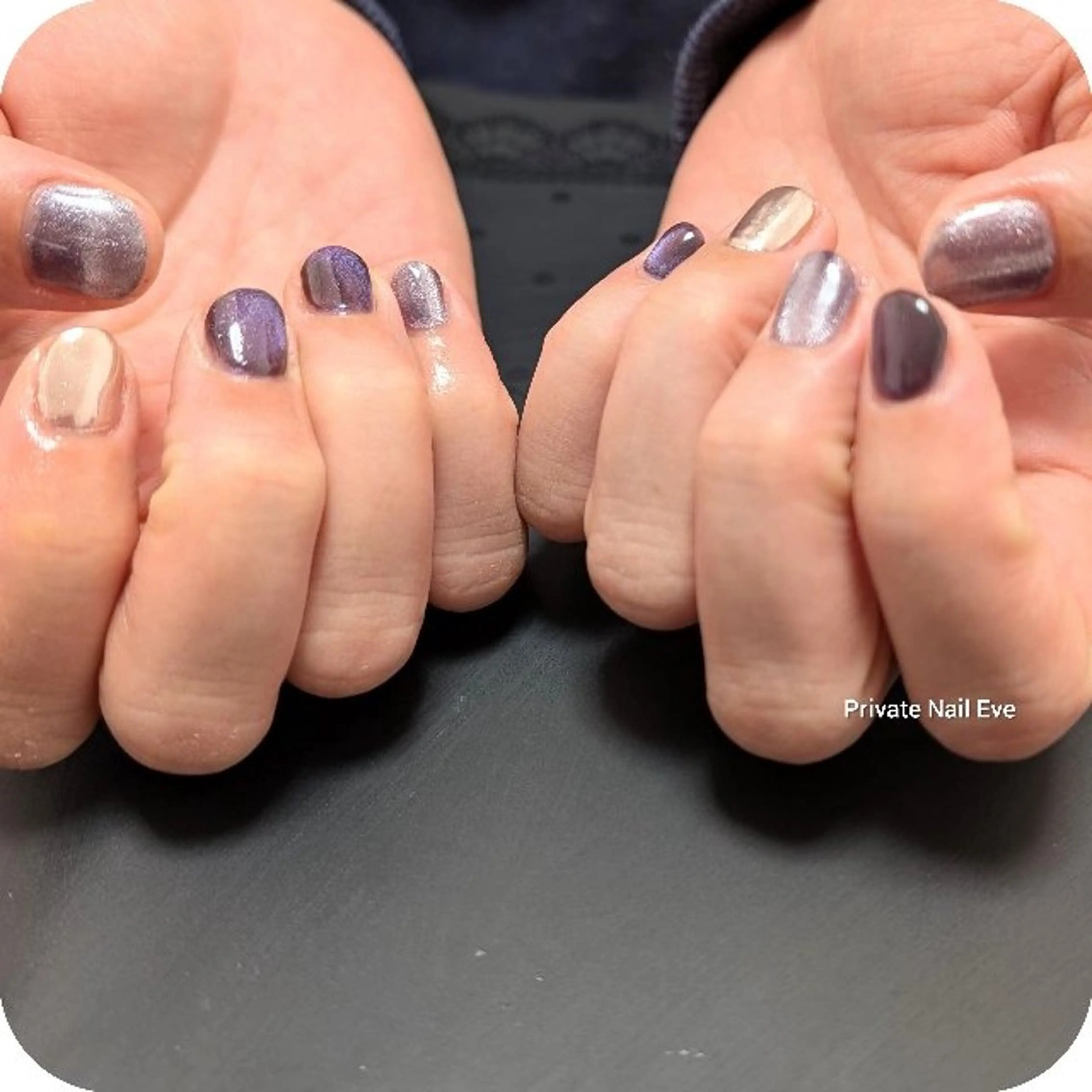 ネイル マグネットネイル ミラーネイル ハンドネイル ネイル junkoのネイルデザイン