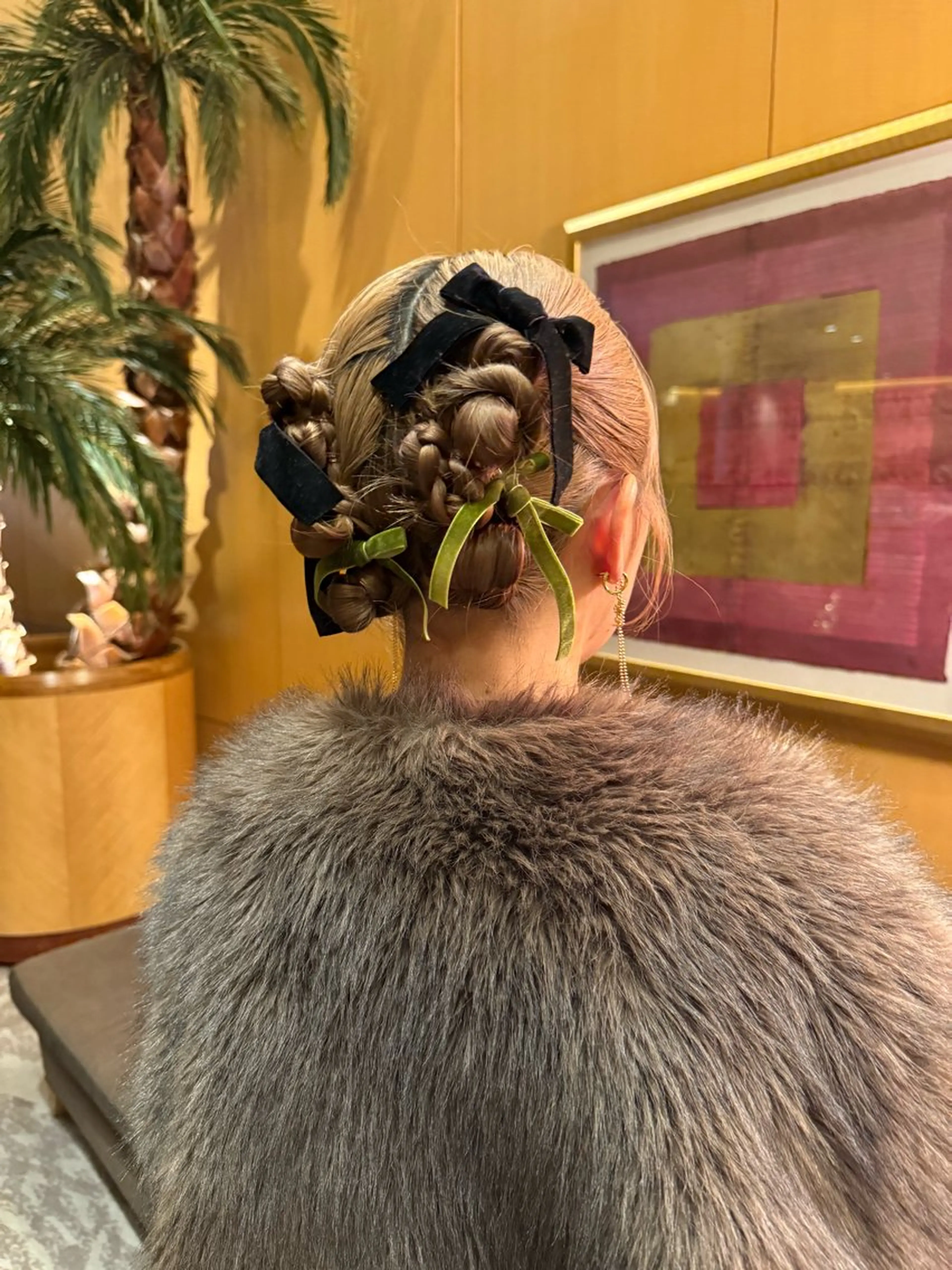 ミディアム ヘアアレンジ 暖色カラー /ヘアアレンジ/花鈴のヘアスタイル