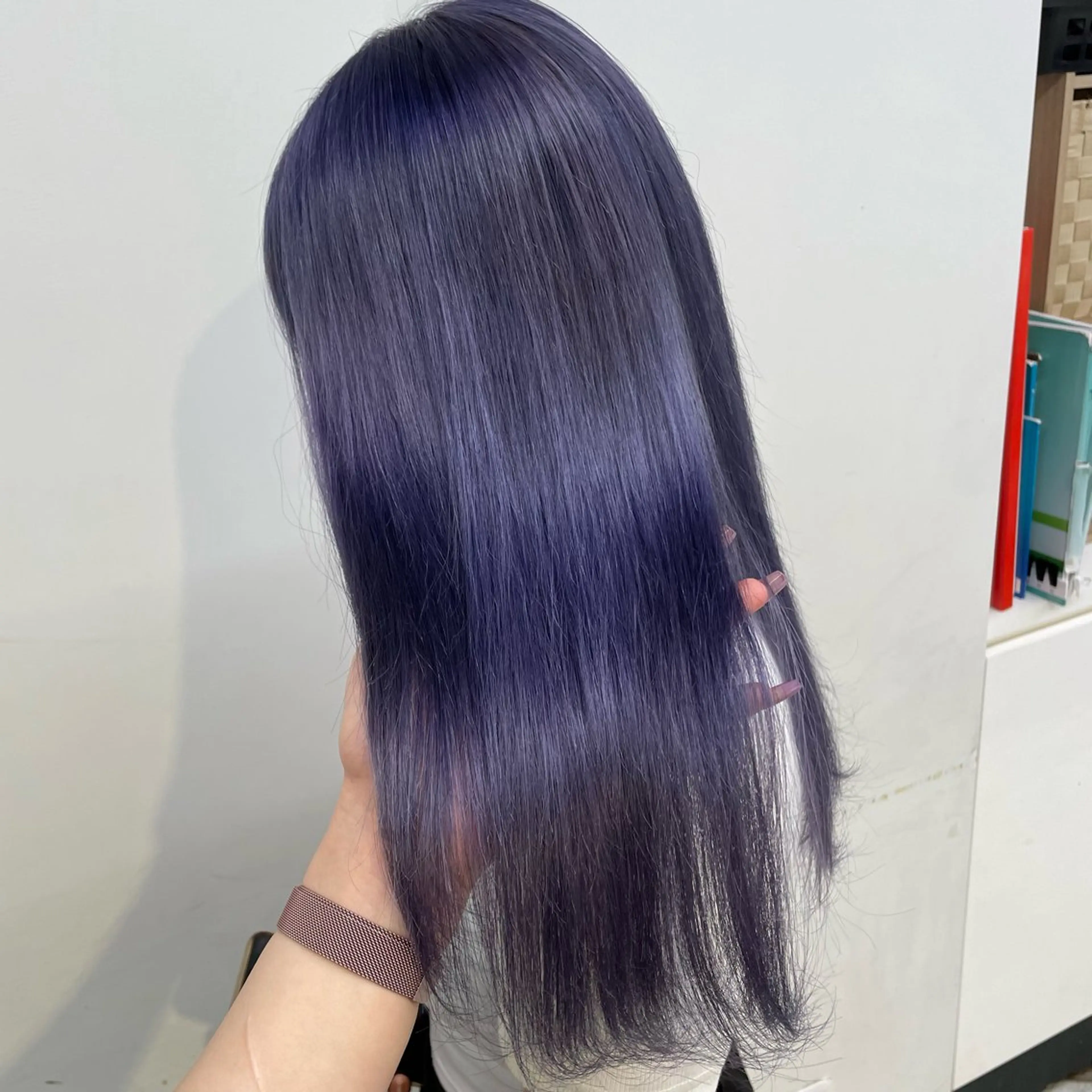 ロング カラー ブリーチ ダブルカラー ラベンダーカラー 💙ハイトーン韓国風 色白ヘア💙manaのヘアスタイル