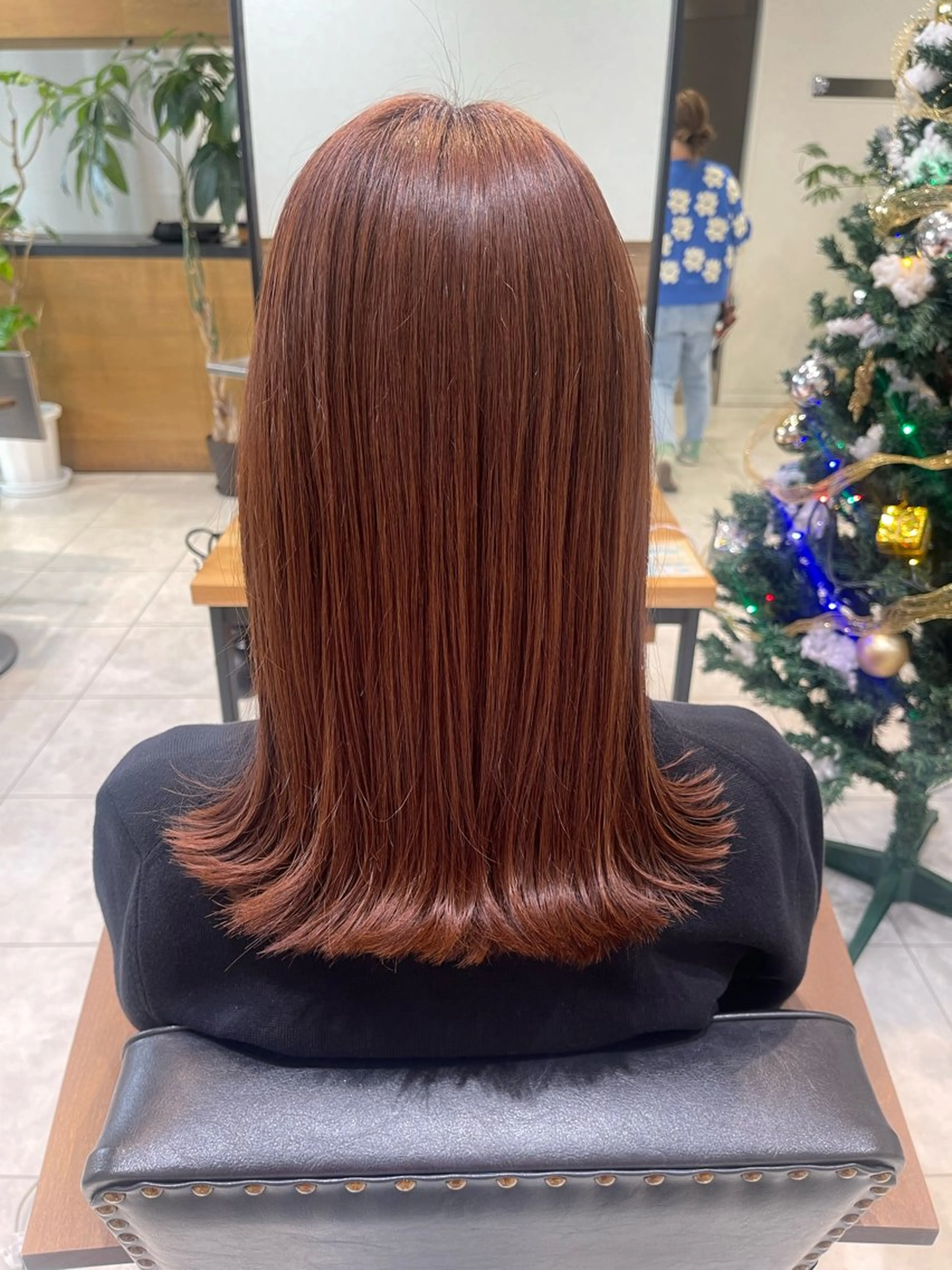 セミロング 縮毛矯正・髪質改善・ ストレート🌻ゆいのヘアスタイル