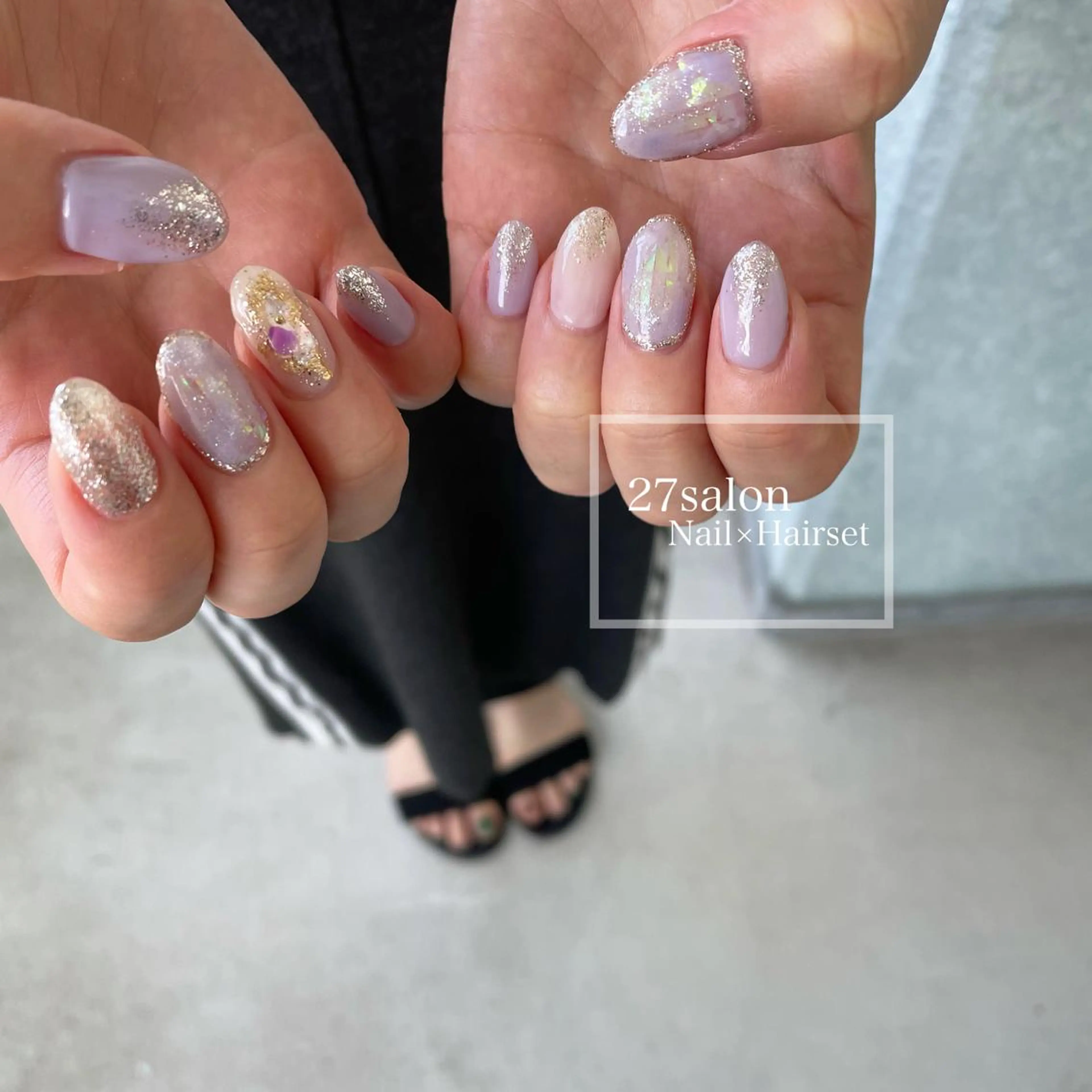 ネイル パープル 27salon yuinaのネイルデザイン