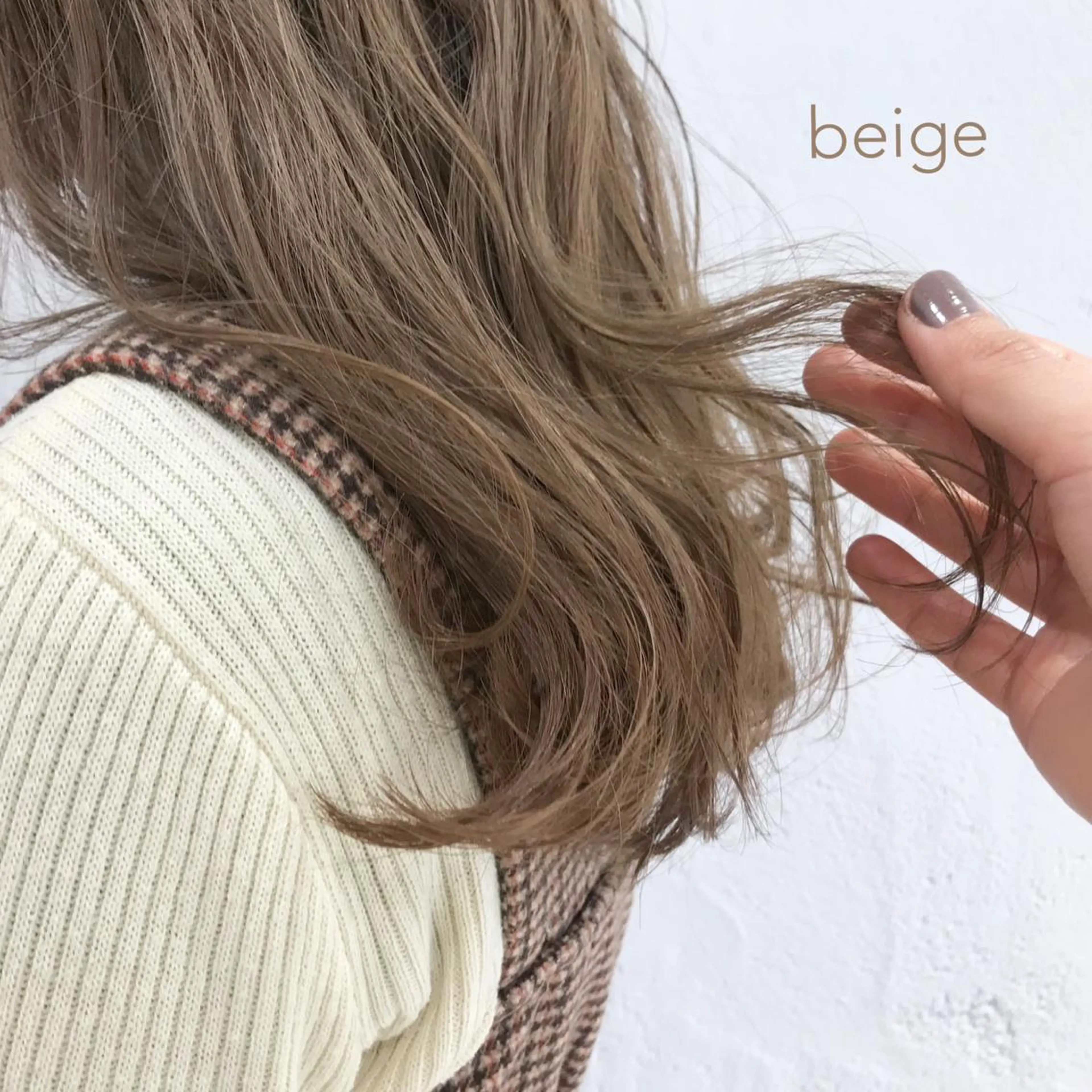 セミロング カラー ヘアアレンジ ベージュカラー ミルクティーベージュ 🫧透明感カラー/ ボブ/小笠原汐海🪽のヘアスタイル