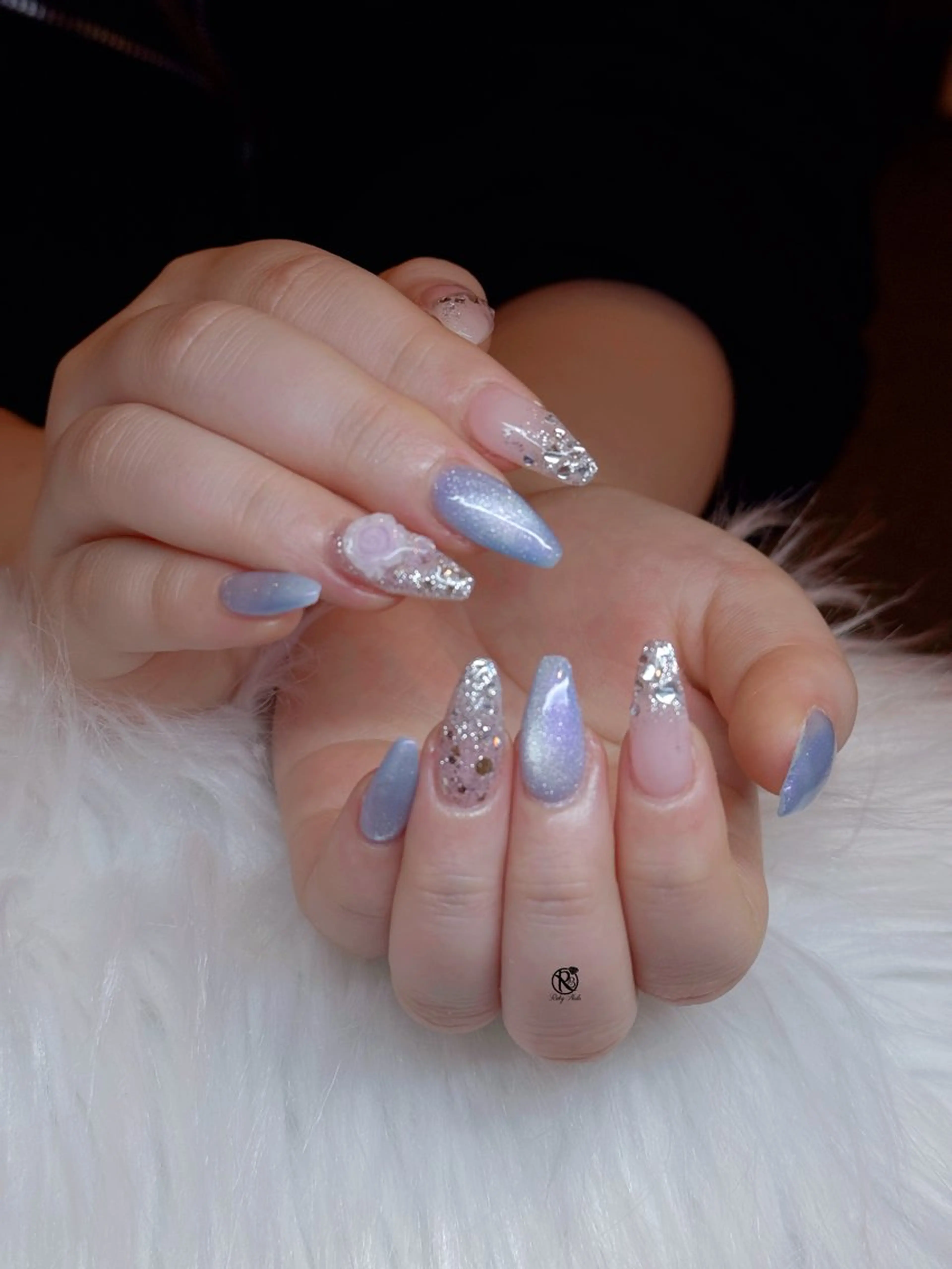 ネイル ボルドー ブラウン チークネイル ドット フットネイル ハンドネイル Ruby Nail 霞ヶ関店のネイルデザイン