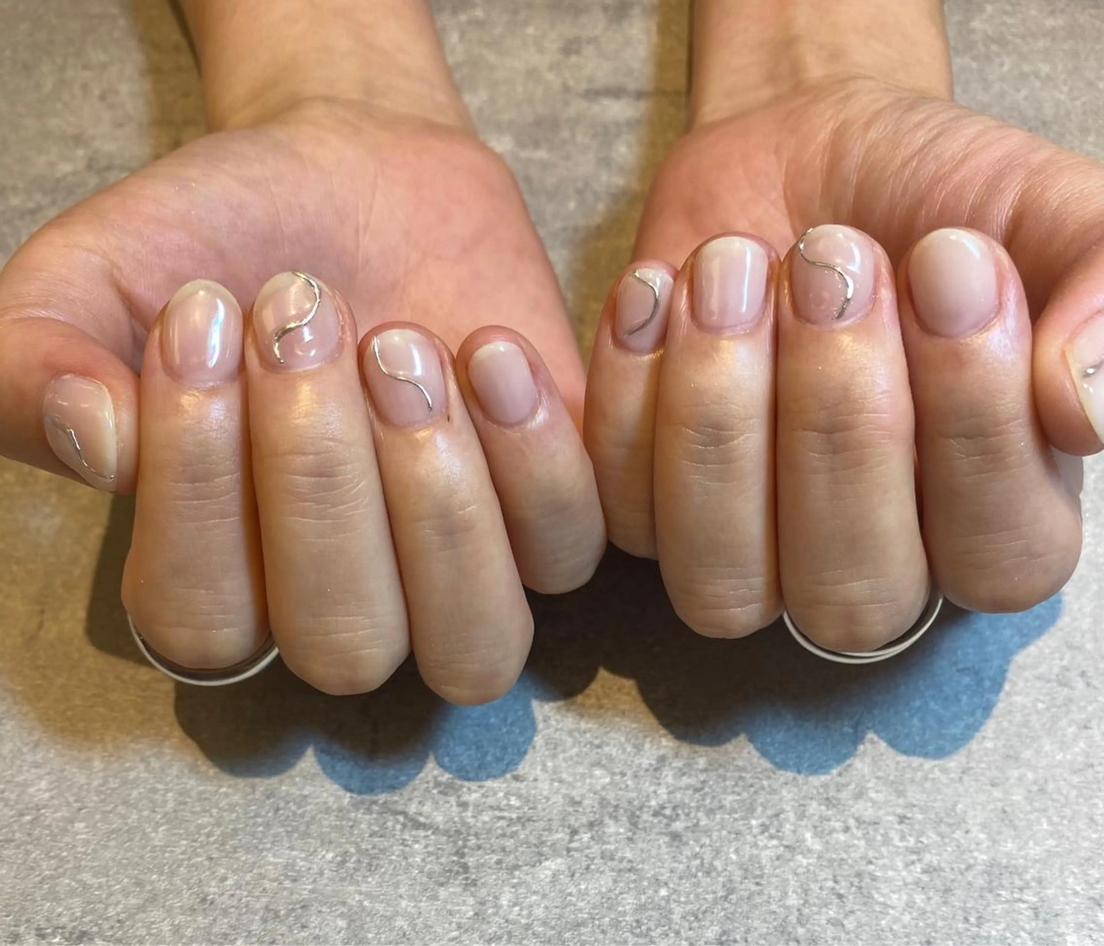 ネイル ミラーネイル ニュアンスネイル ホワイト ハンドネイル FASTNAIL PLUS 新宿店のネイルデザイン