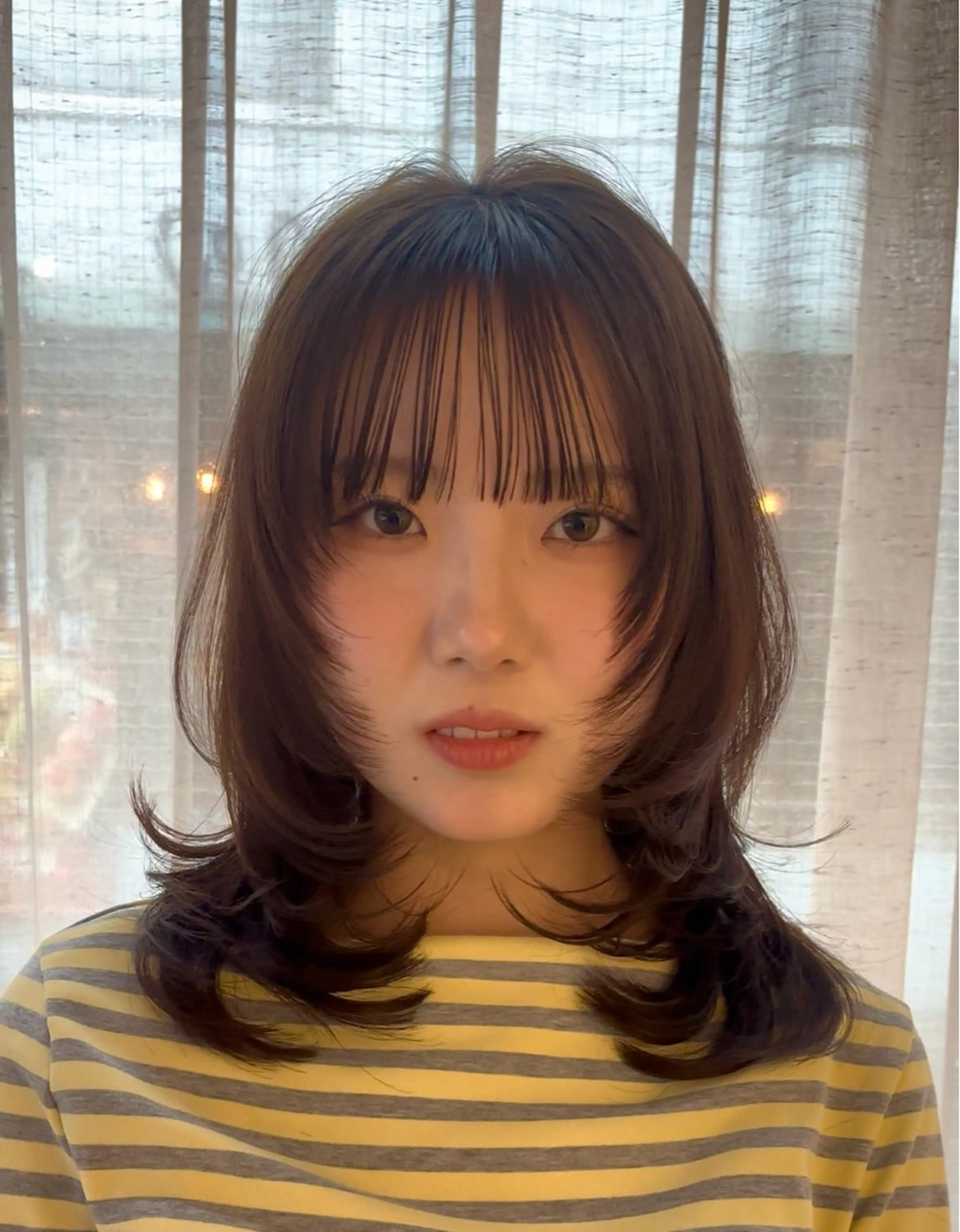 セミロング カラー カット ヘアカラー トリートメント レイヤー/ベージュ/ Yurika🐝🤎のヘアスタイル