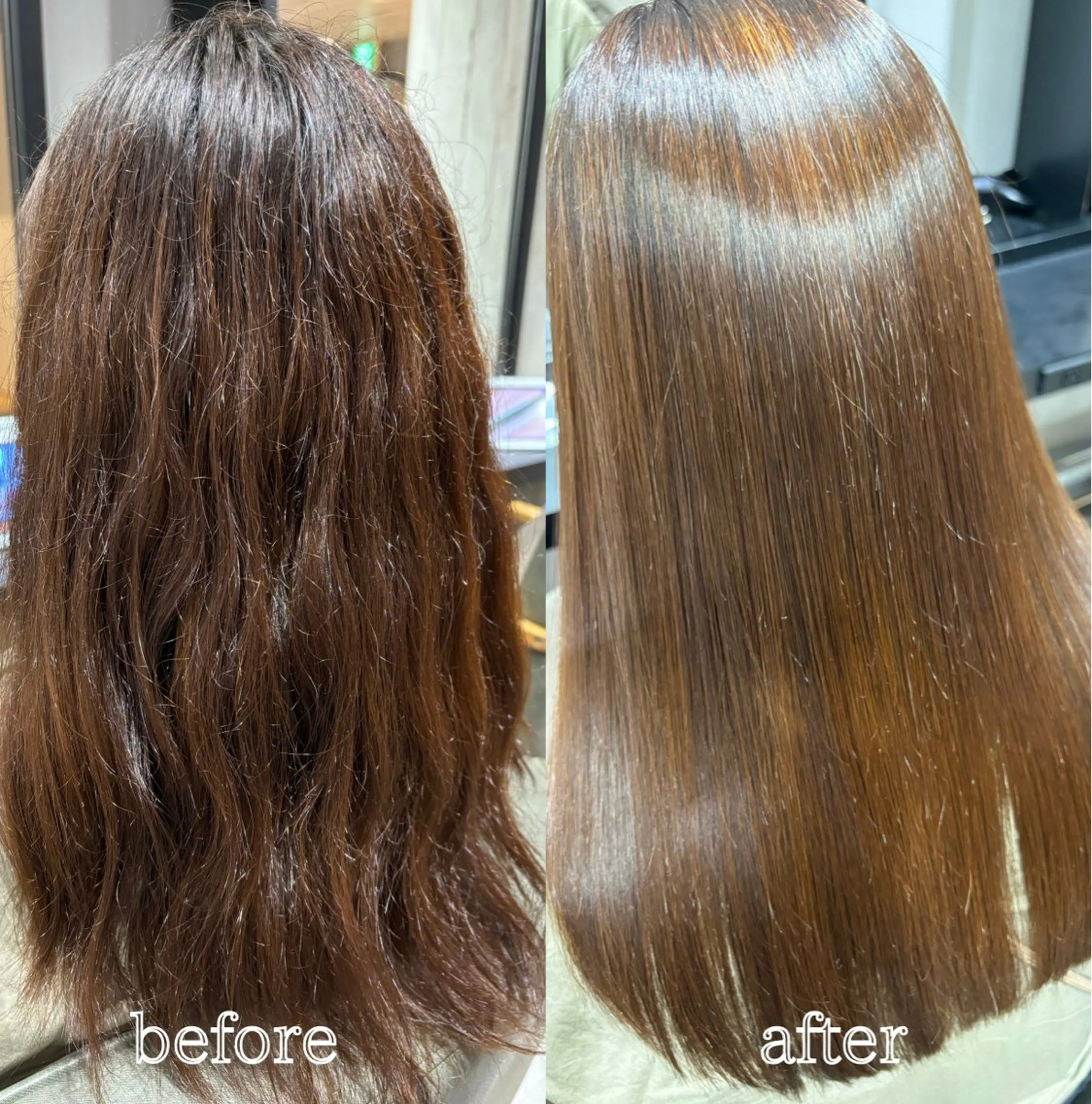 セミロング 髪質改善 縮毛矯正 縮毛矯正 ✨似合わせボブ✨ 縮毛矯正のヘアスタイル