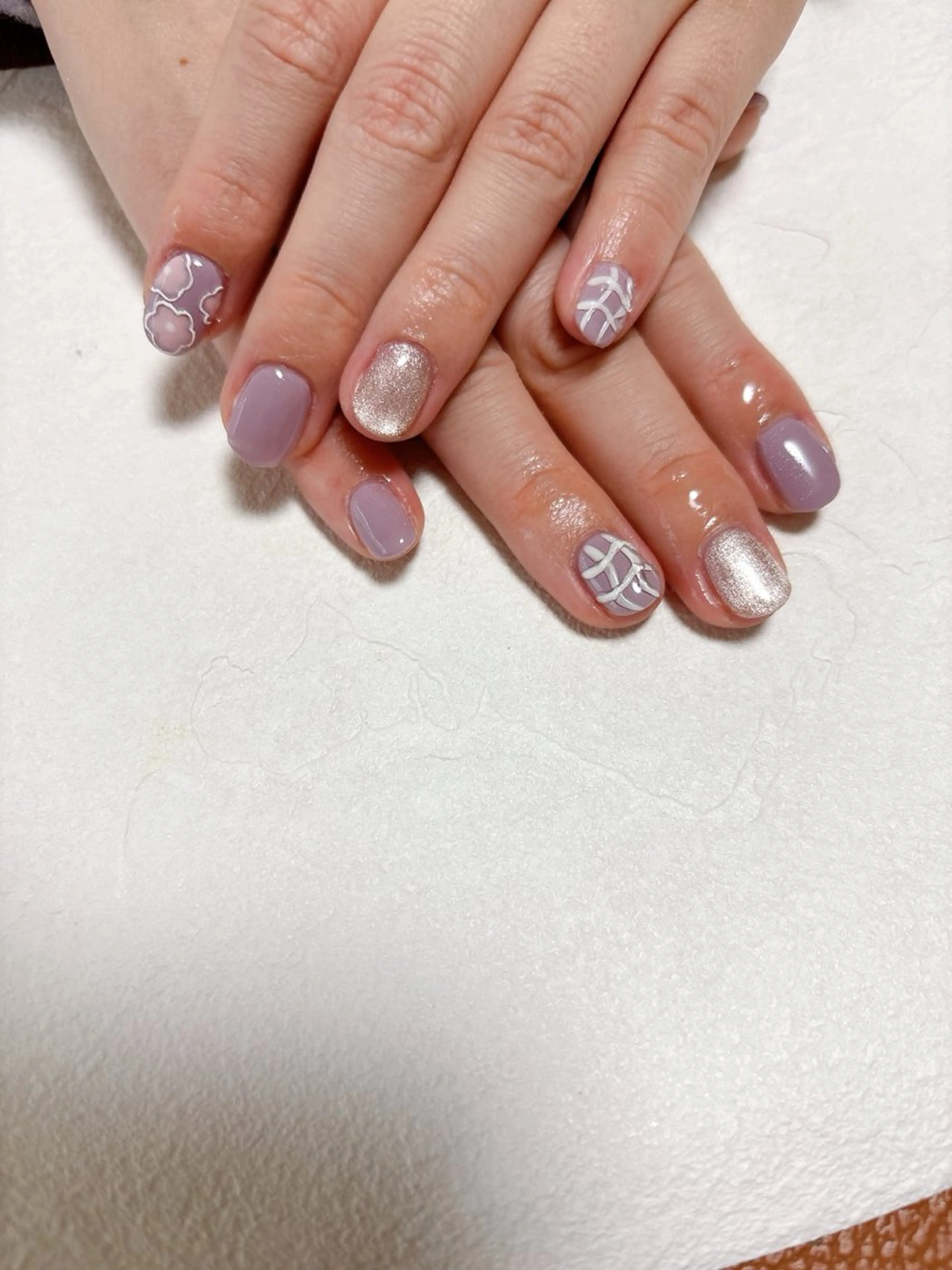 ネイル オーロラネイル フットネイル フレンチネイル ジェルネイル 韓国ネイル ハンドネイル kikinail 溝の口のネイルデザイン