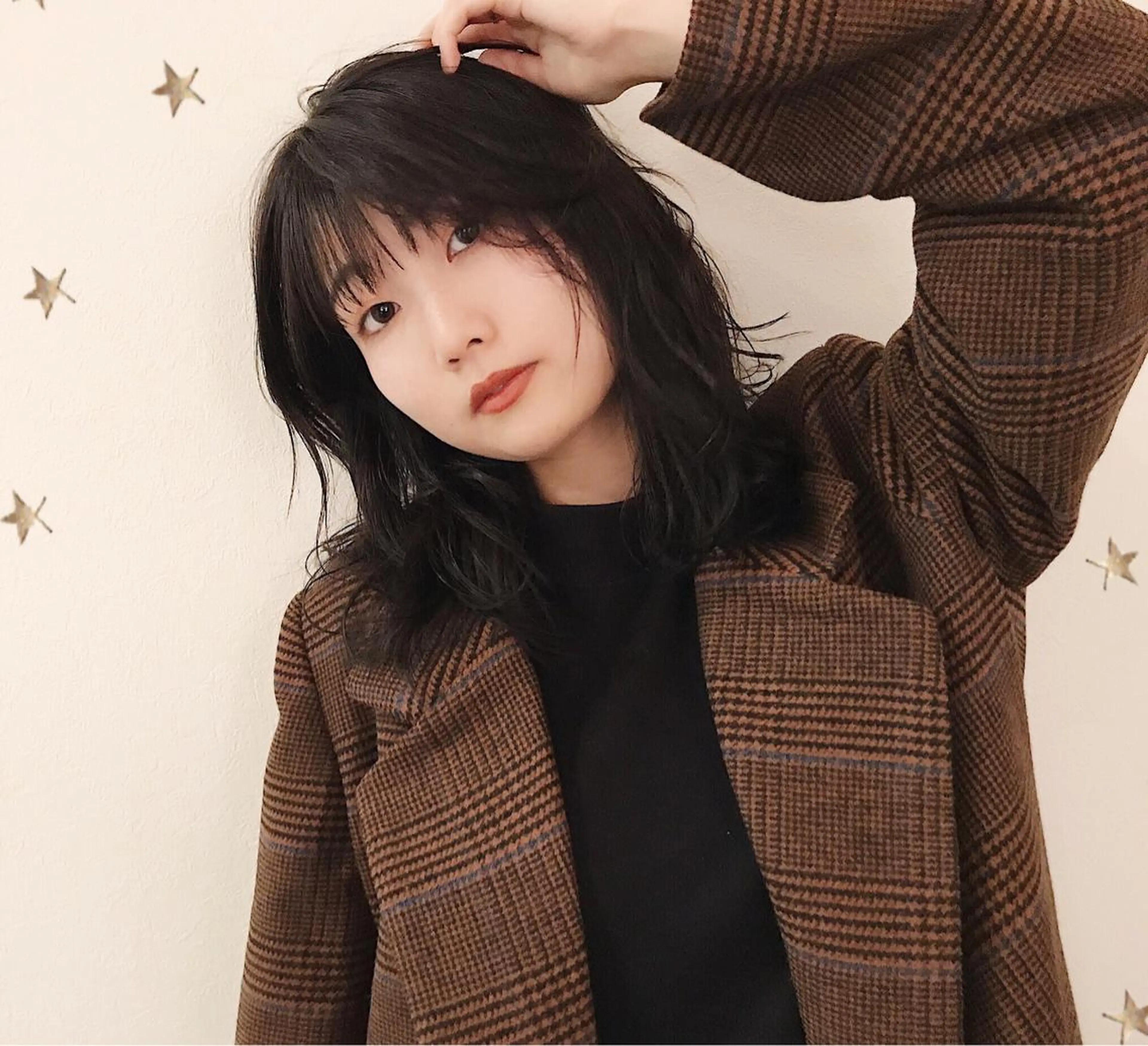 セミロング カラー カット ヘアカラー 市川 千夏のヘアスタイル