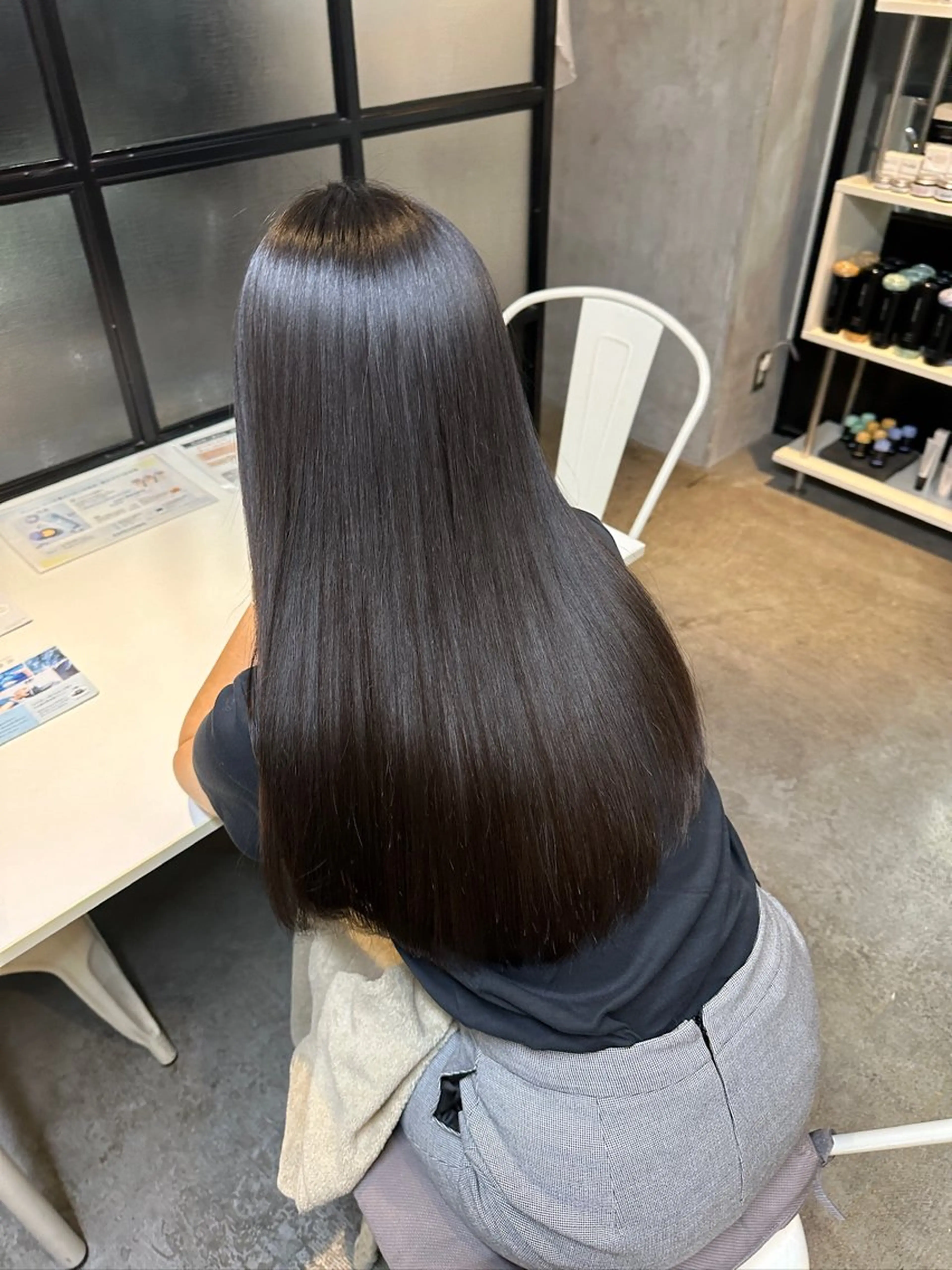 ロング カット 縮毛矯正 髪質改善／縮毛矯正 関根青葉のヘアスタイル