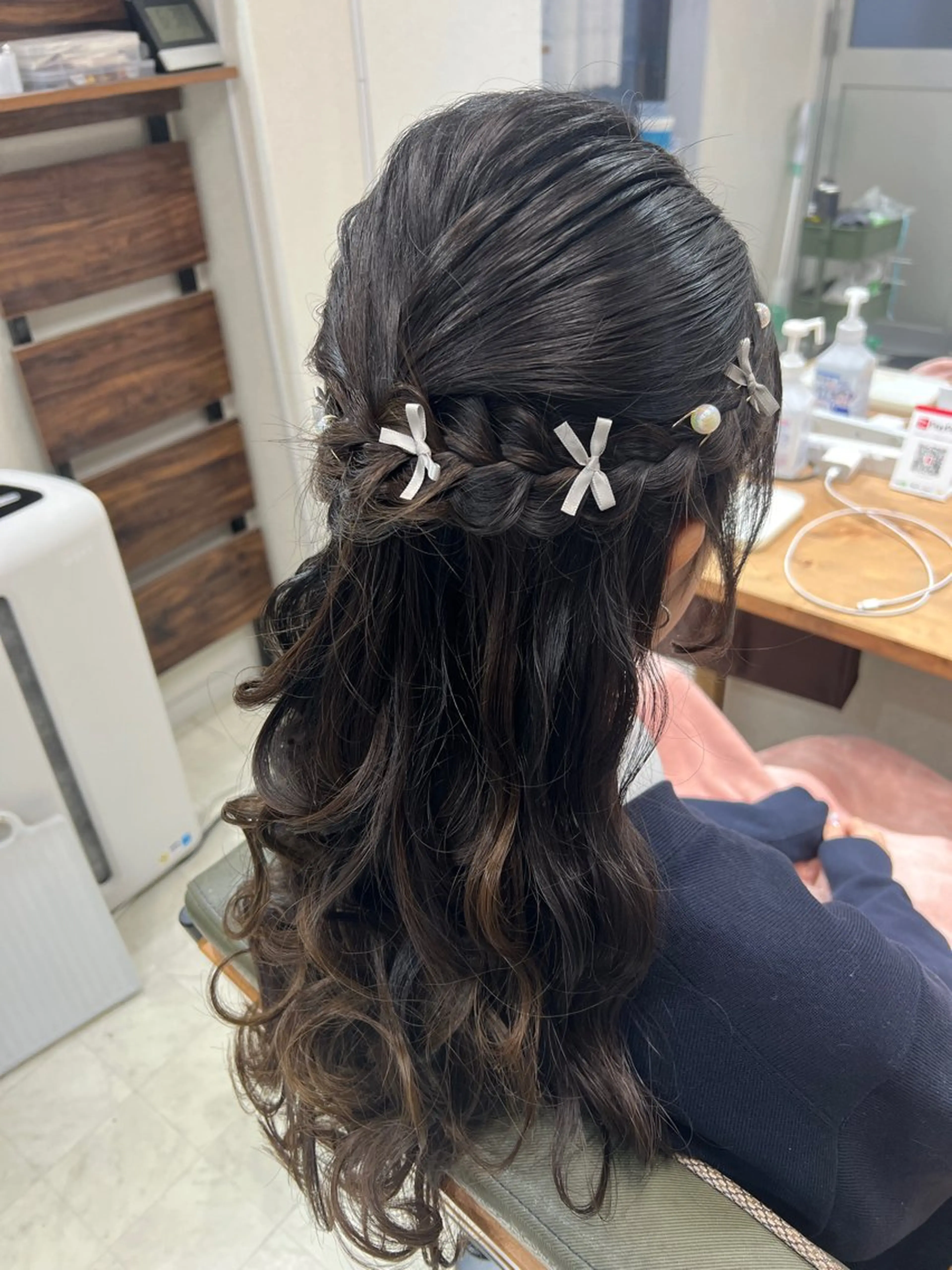 ロング ヘアアレンジ ハーフアップ 山室 敬義のヘアスタイル