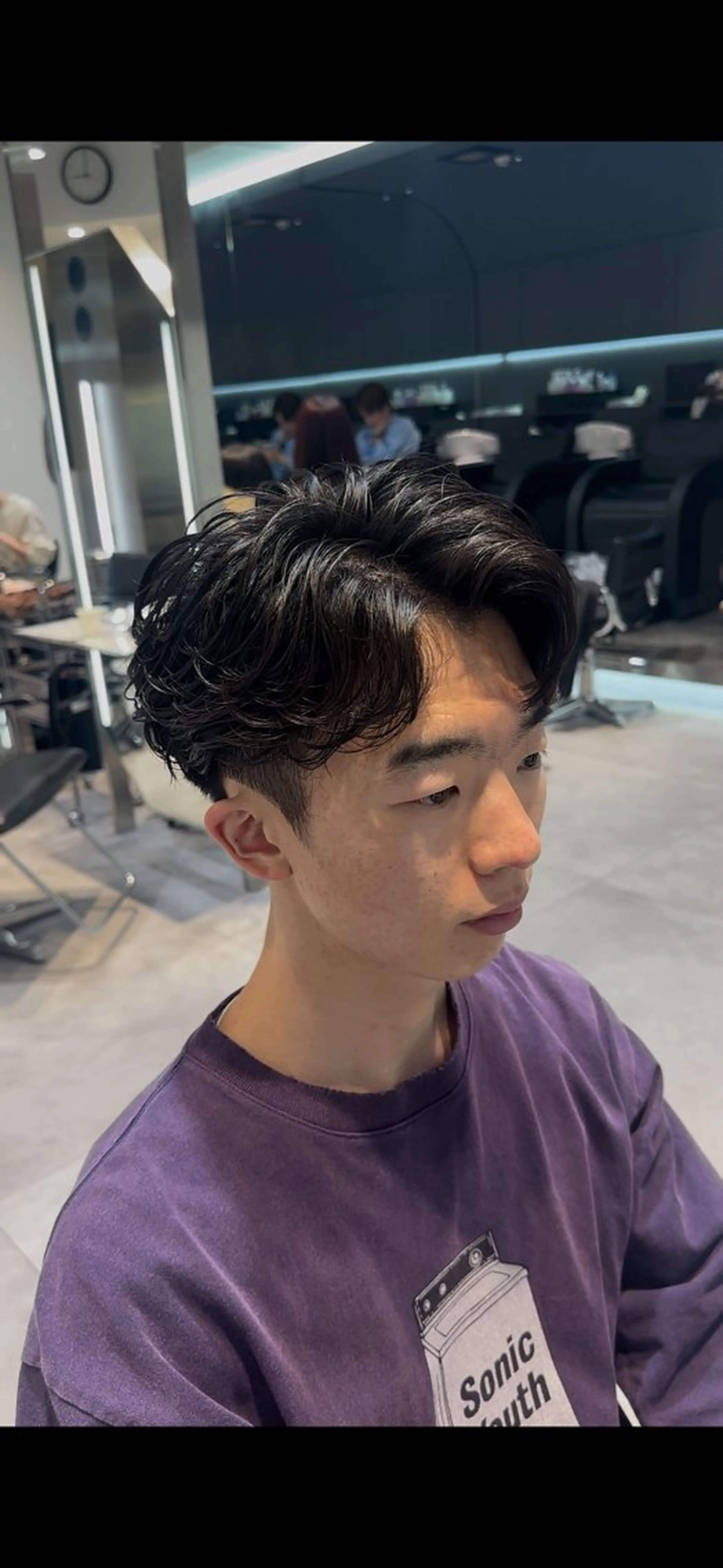 メンズ 骨格矯正カット🔥＋ パーマ＋カラー(黒染め、ワンカラー)の写真