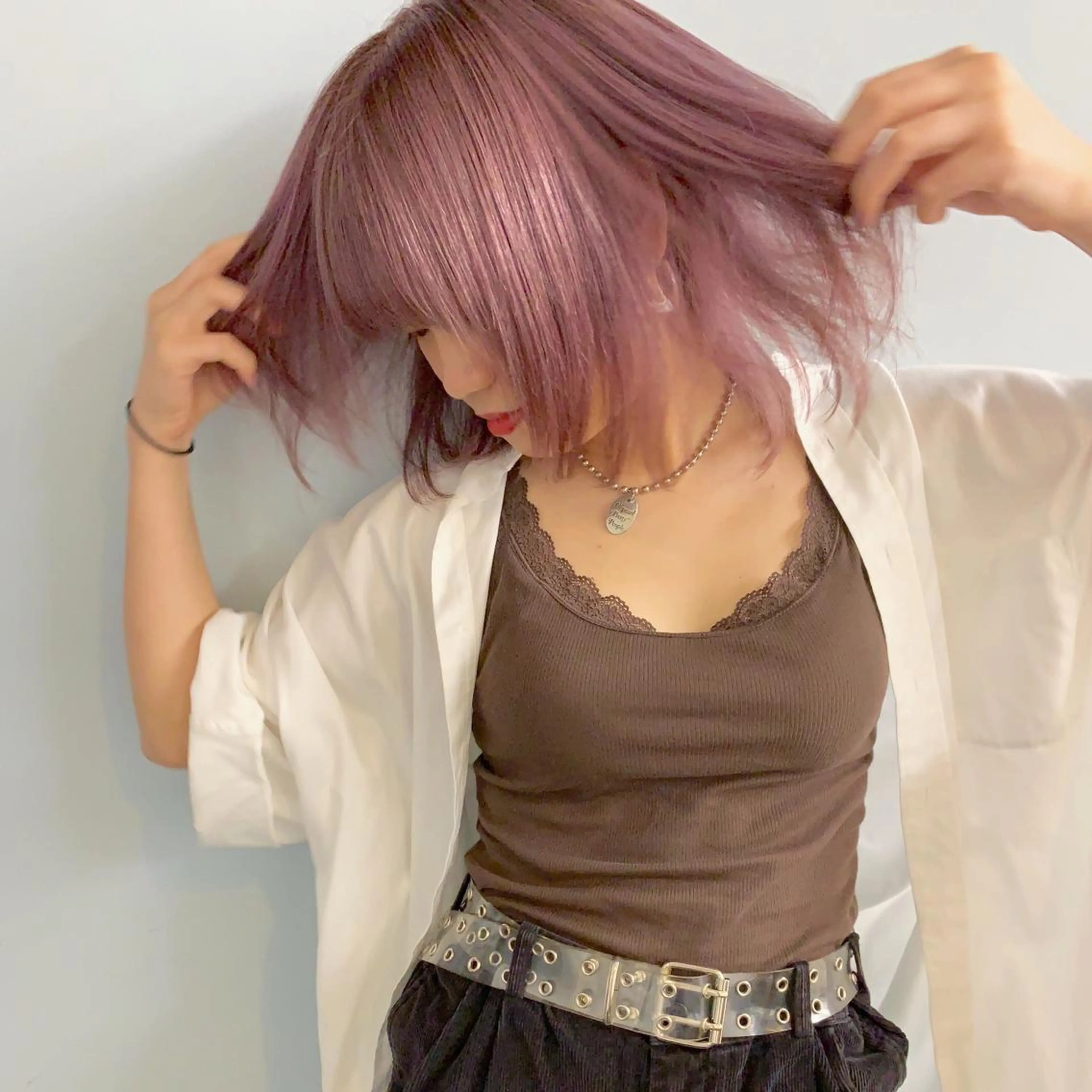 ミディアム カラー leben serikaのヘアスタイル