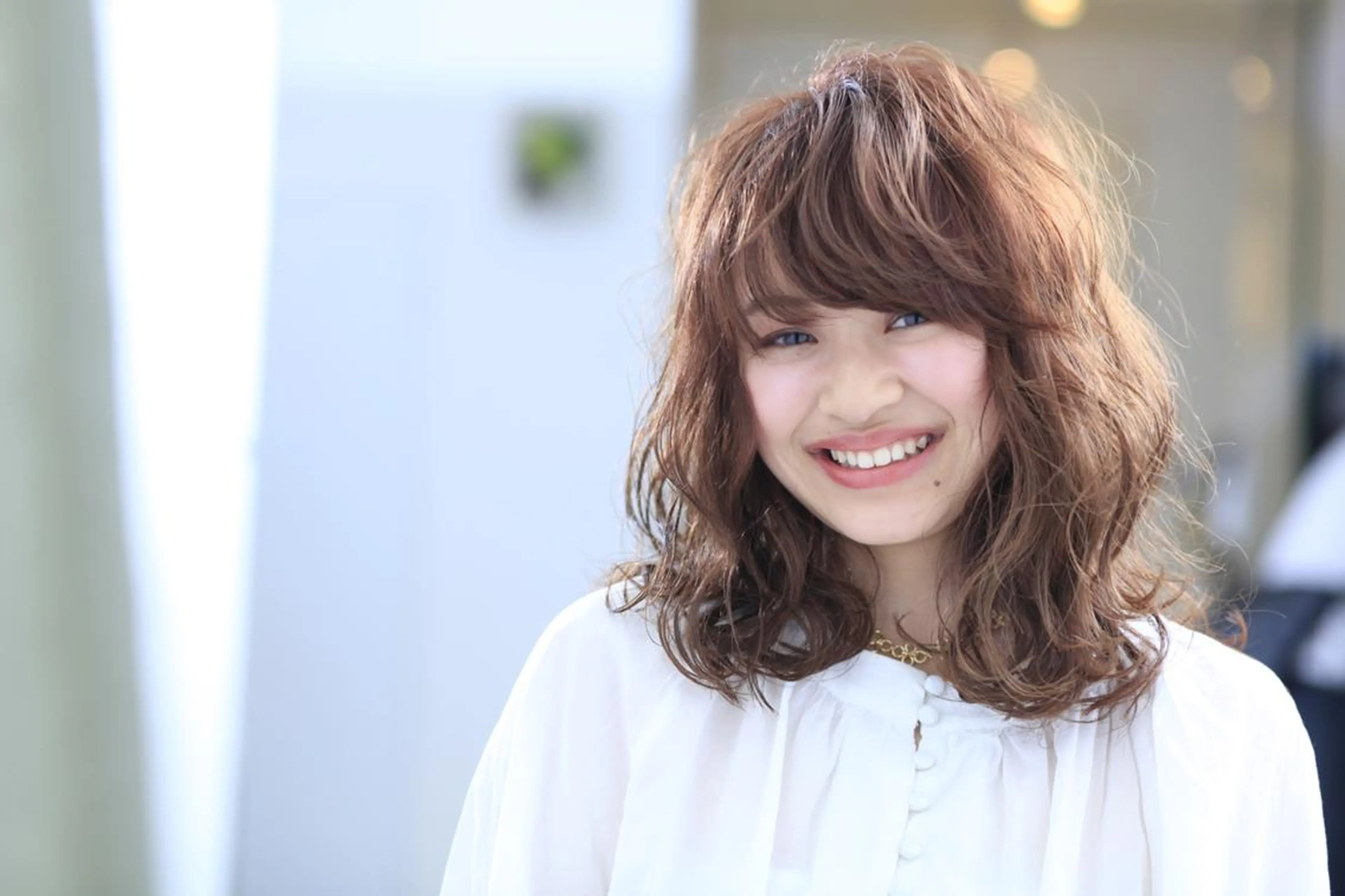 セミロング カラー パーマ ヘアアレンジ レイヤーカット メンズのモテヘア☁️ はまなか✂︎COLOのヘアスタイル