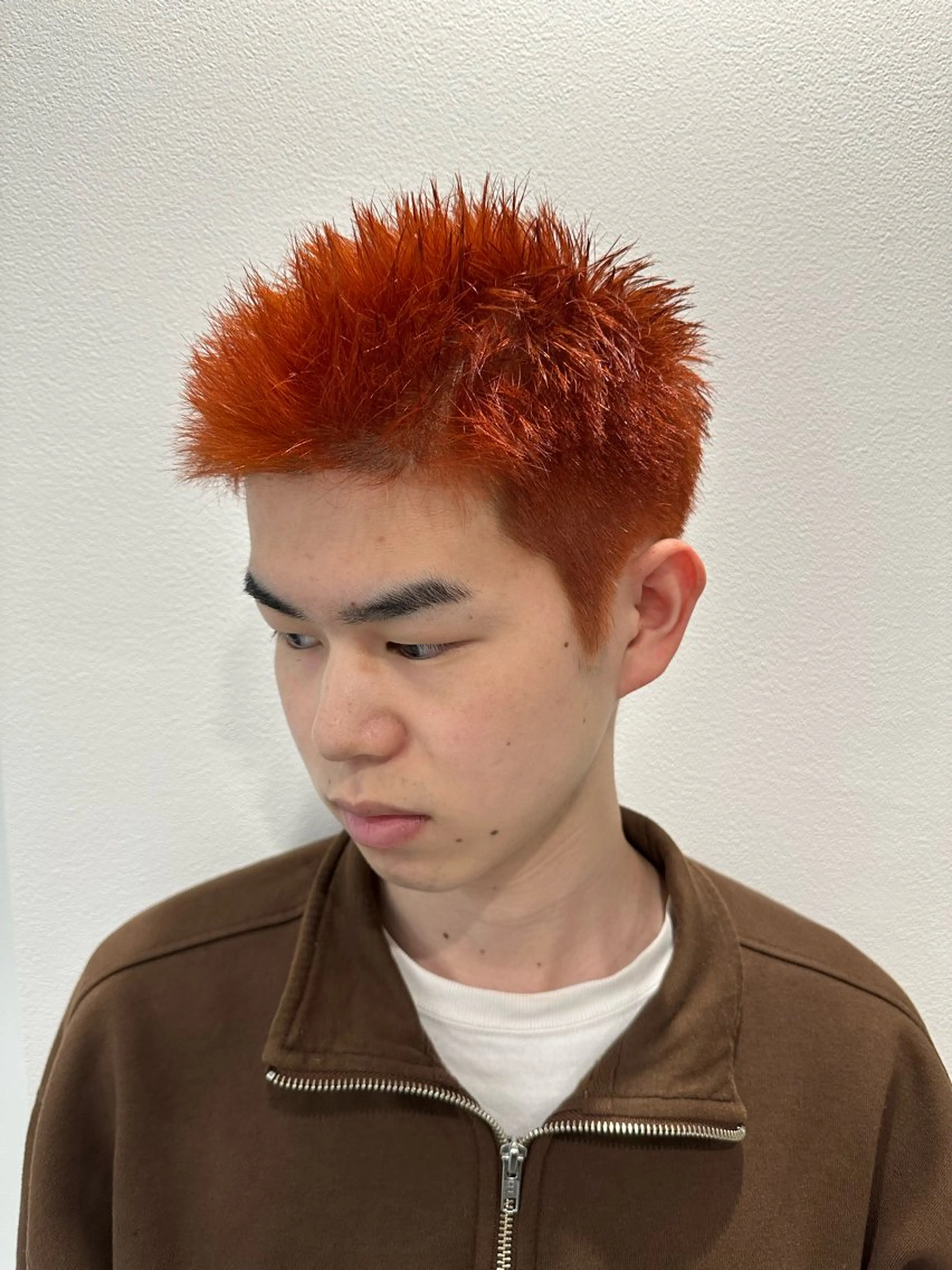 ショート カラー ヘアアレンジ メンズ メンズベリーショート ベリーショート オレンジ ショートヘア カット ヘアカラー メンズNo.1美容師 Coshoのヘアスタイル