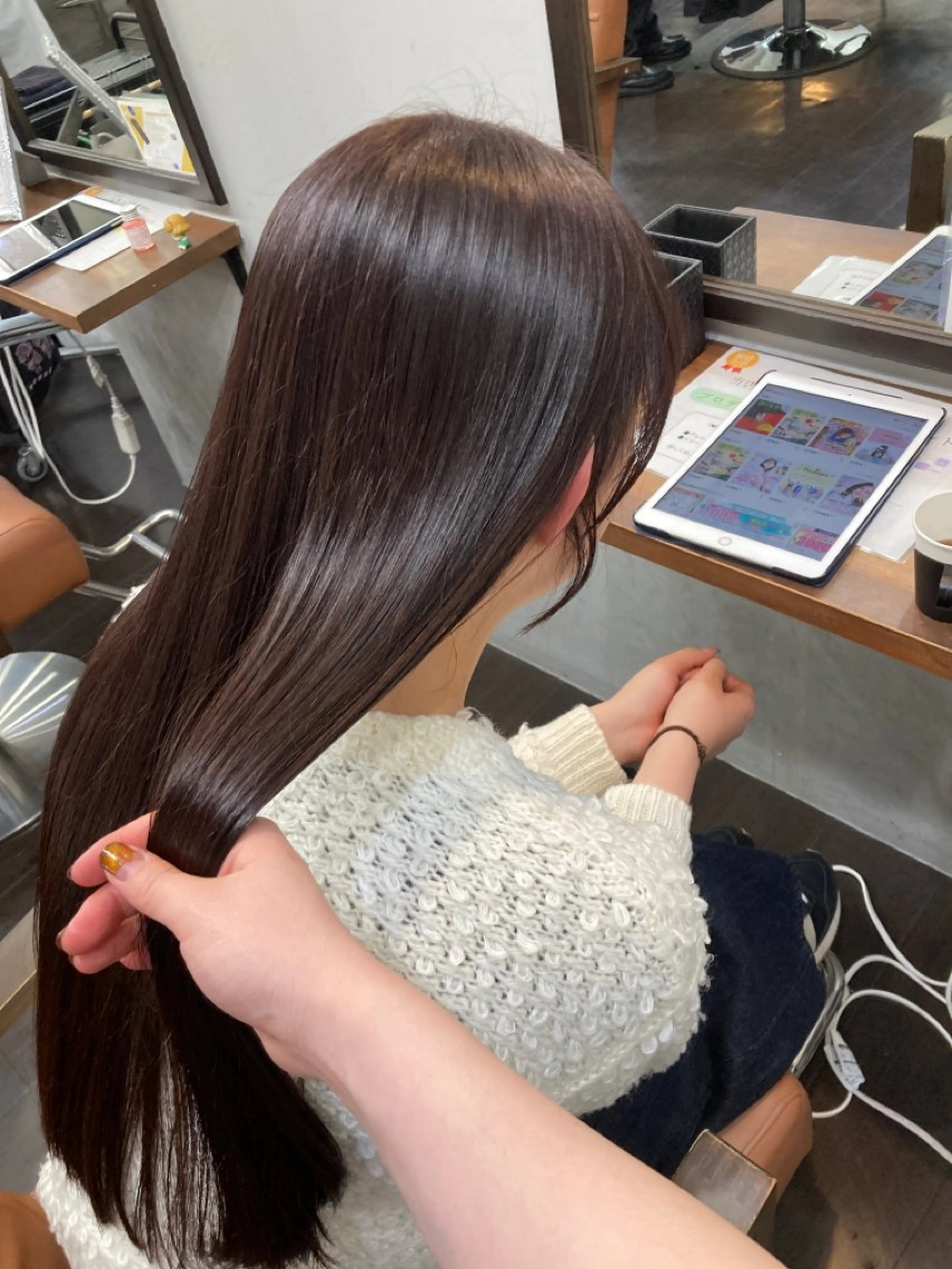 【❤️‍🔥話題沸騰中❤️‍🔥】似合わせカット＋ワンカラー＋アメイジア3ステップTrの写真