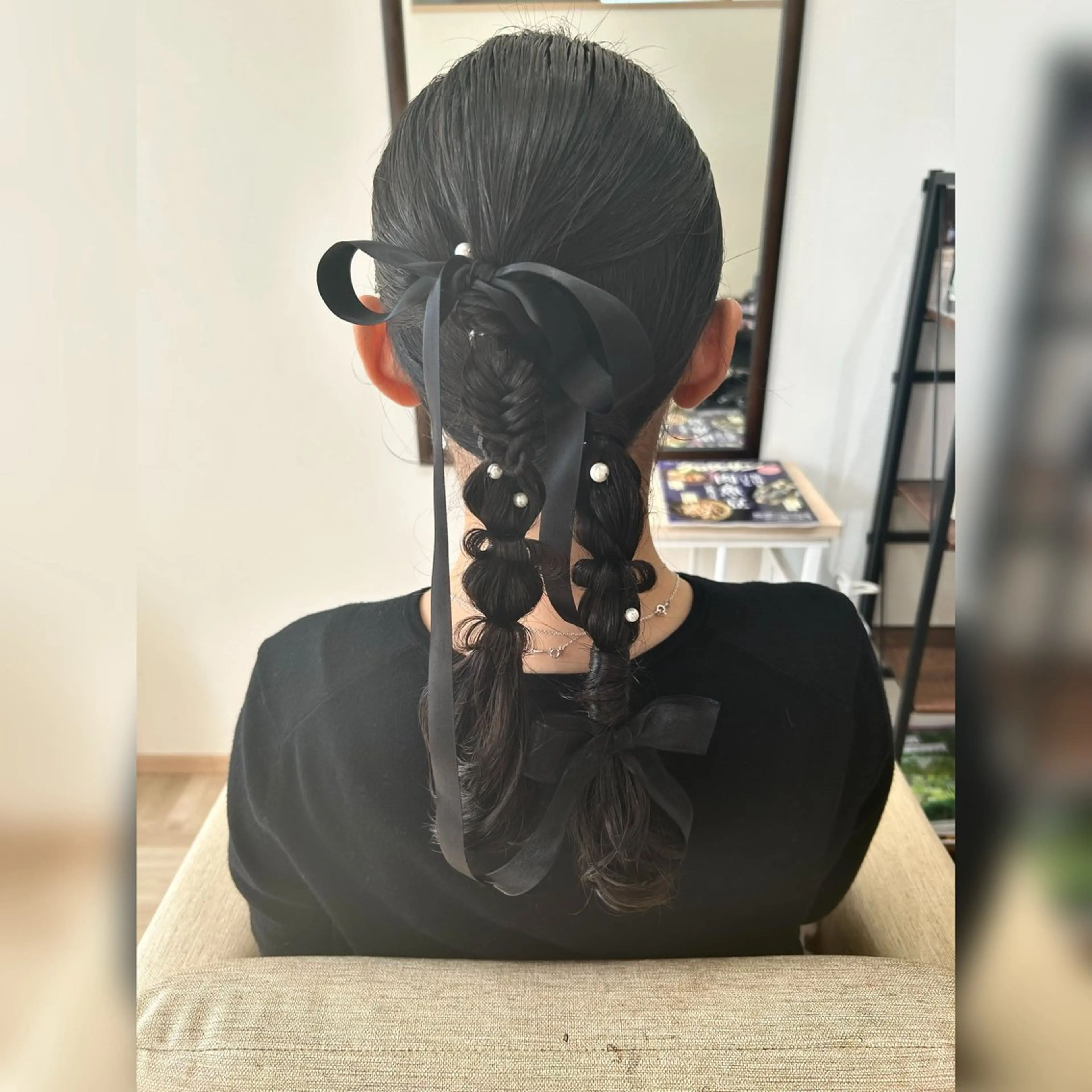 セミロング ヘアセット お子様と美容室🧸 HidamaRi絢菜のヘアスタイル