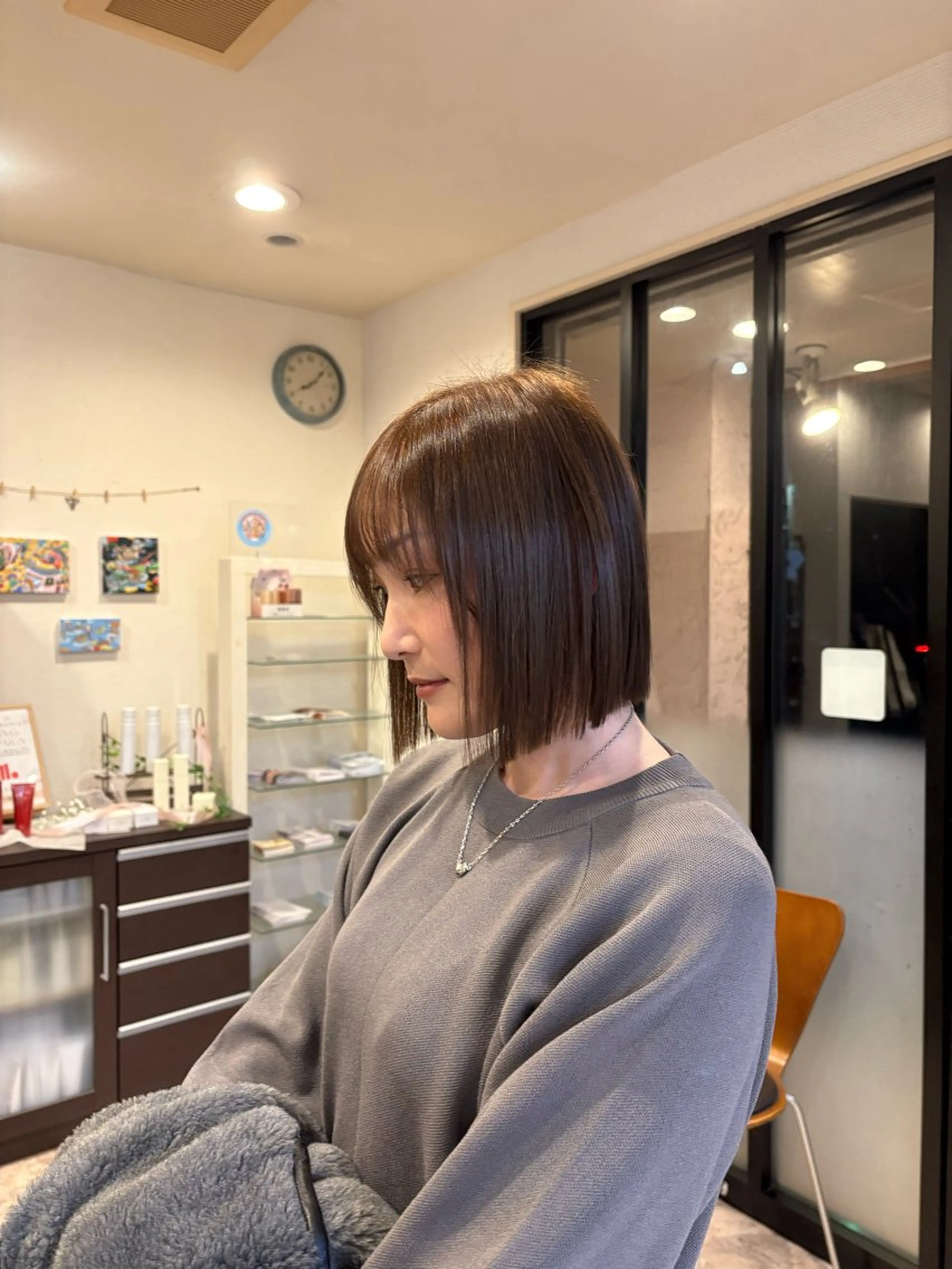 ショート ボブ カット 中田 美優のヘアスタイル
