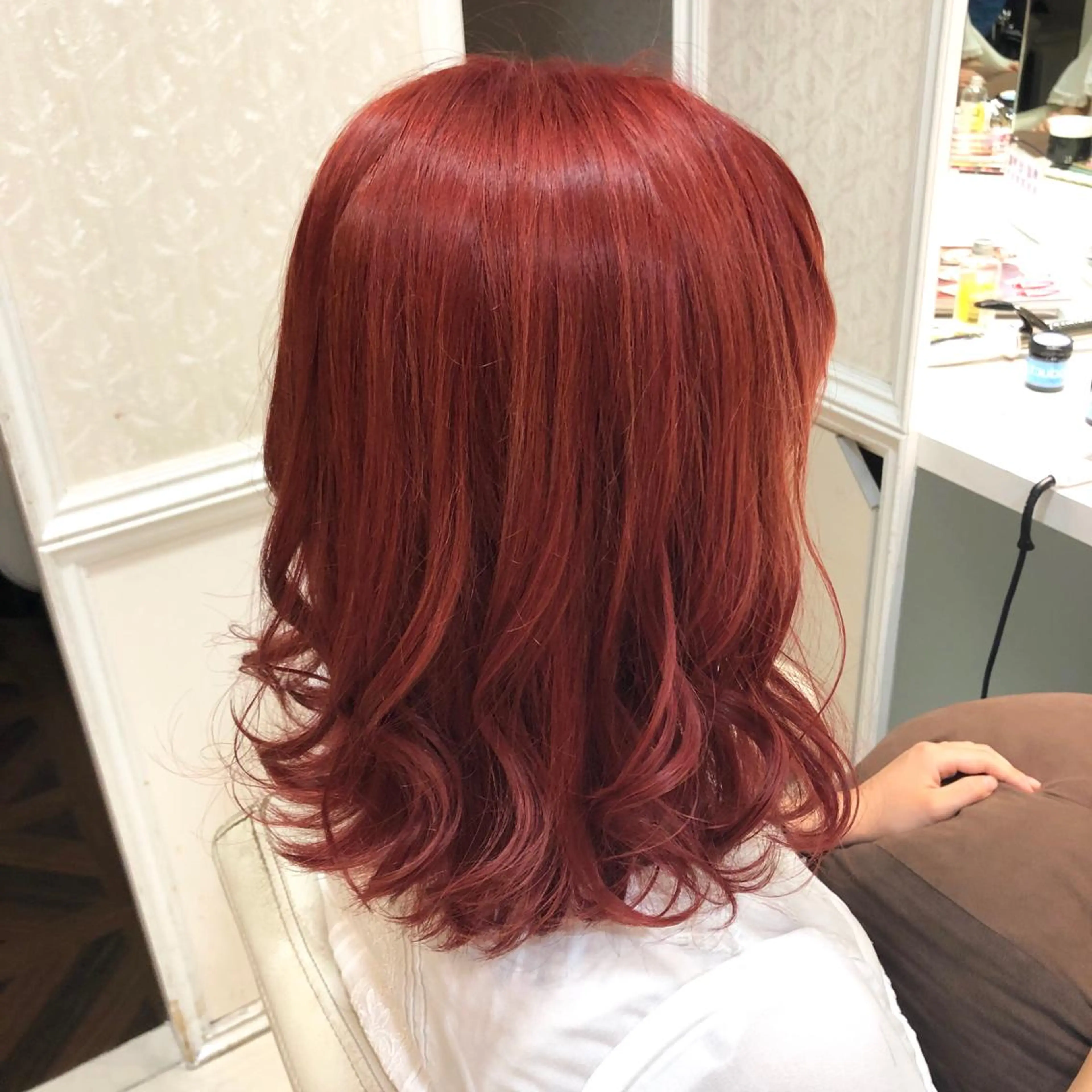 セミロング カラー ピンクカラー 🌈ぷる艶カラー🌈 髪質改善👑柳沼尚貴のヘアスタイル