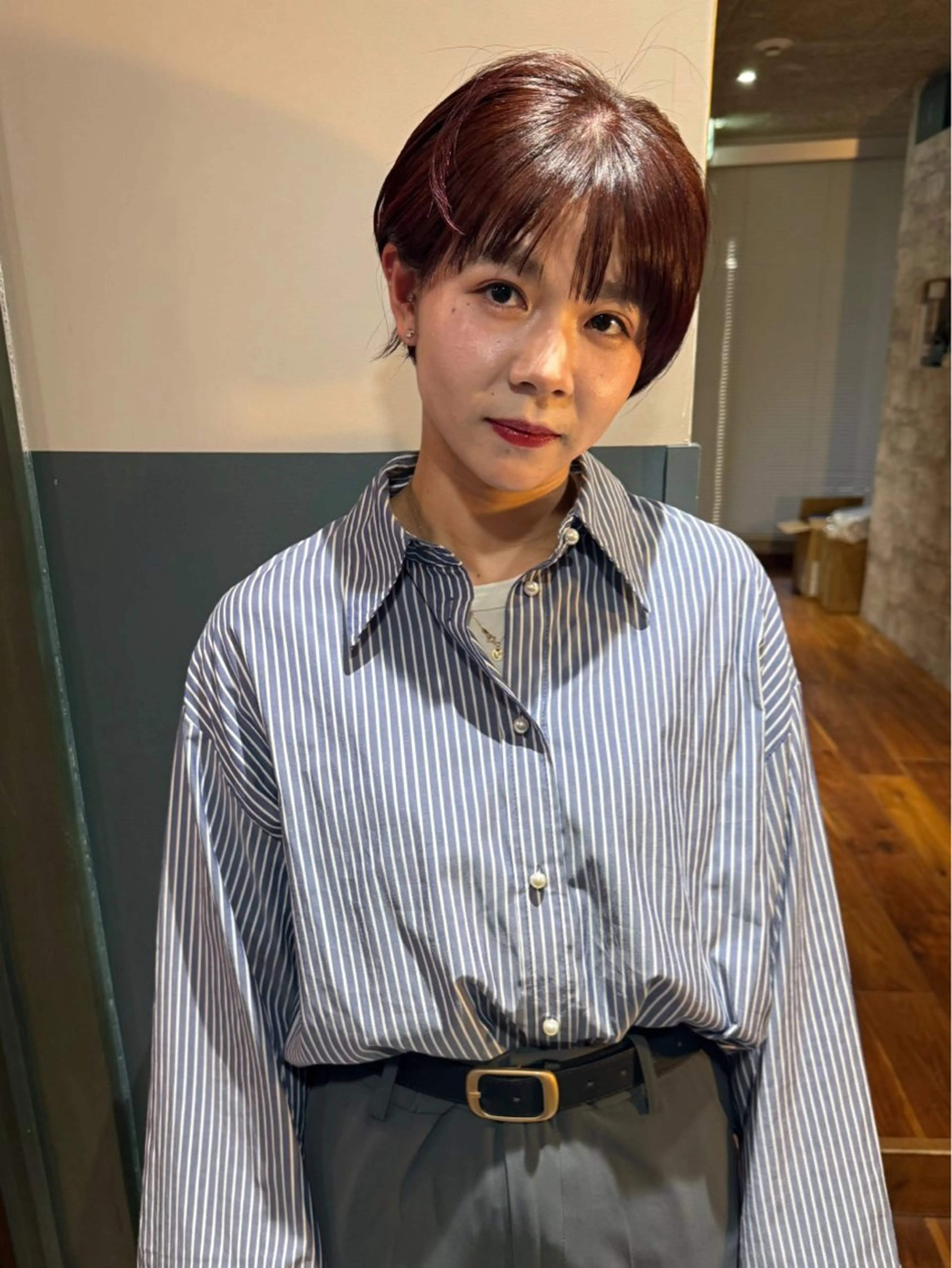 ショート カラー パーマ 似合わせカット カット ヘアカラー 縮毛矯正 トリートメント mai / linoah˚✧のヘアスタイル