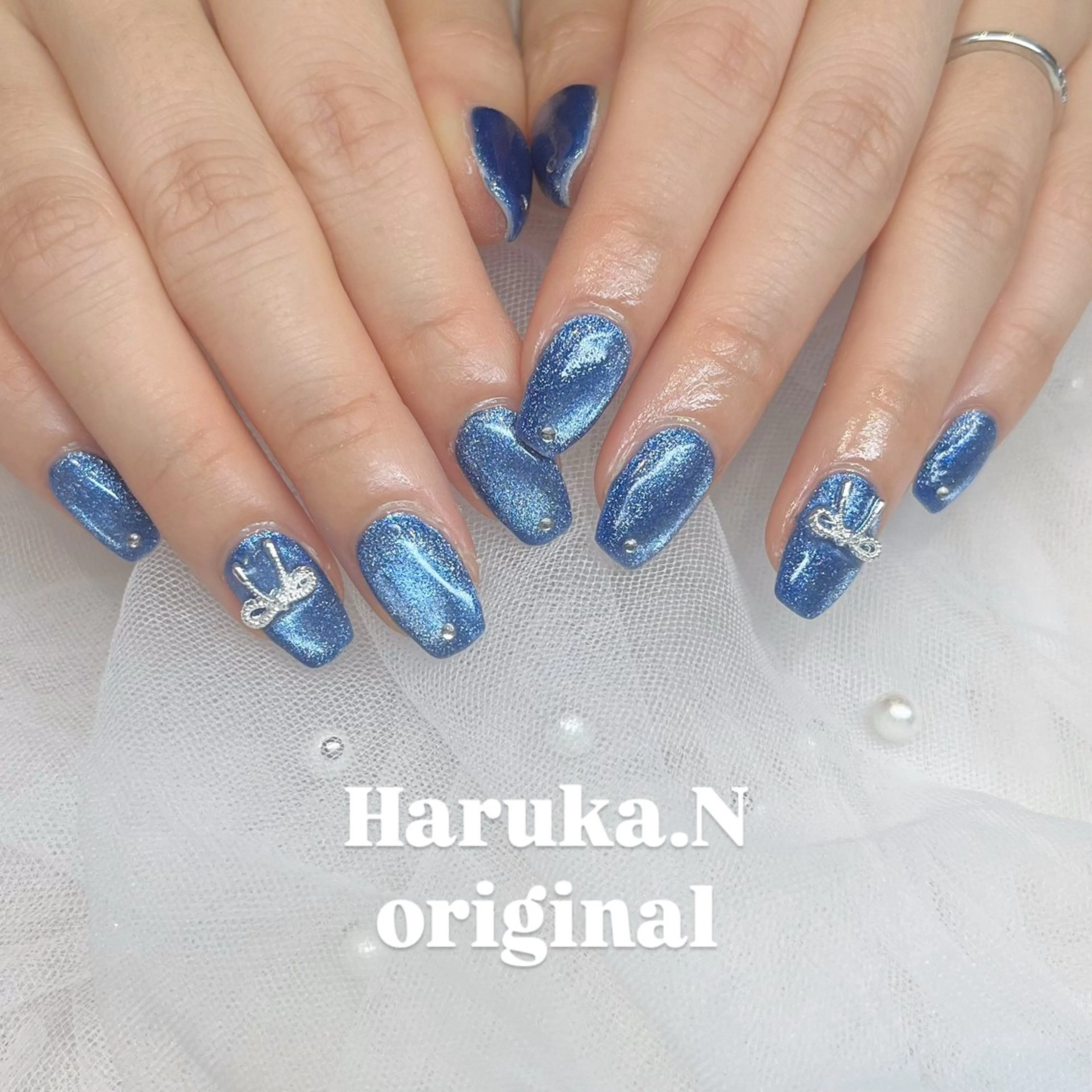 キッズ ネイル マグネットネイル はあとねいる天王町店所属・HARUKA 🐼のネイルデザイン