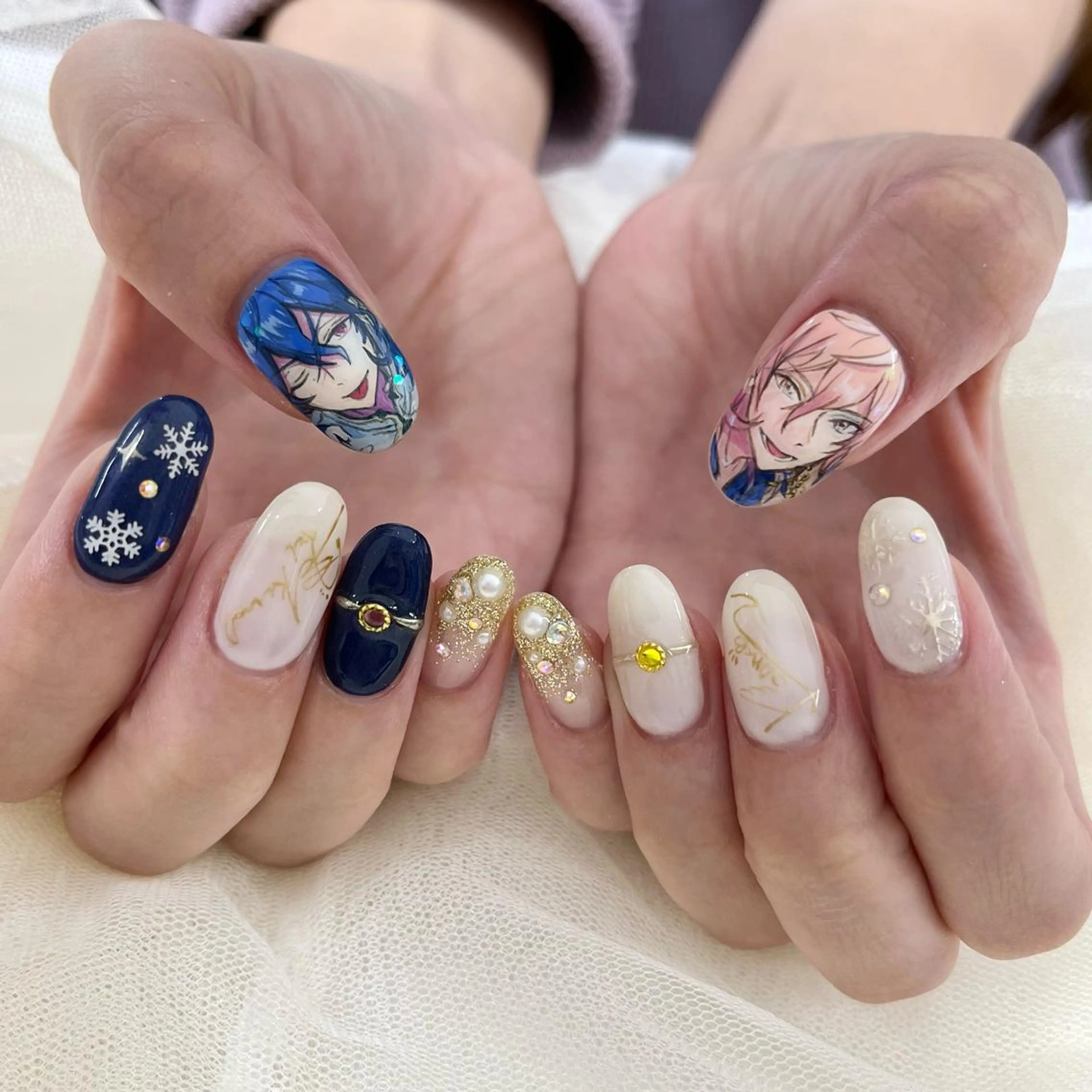 セミロング ハンドネイル 池袋痛ネイル Nok. 渡辺のネイルデザイン