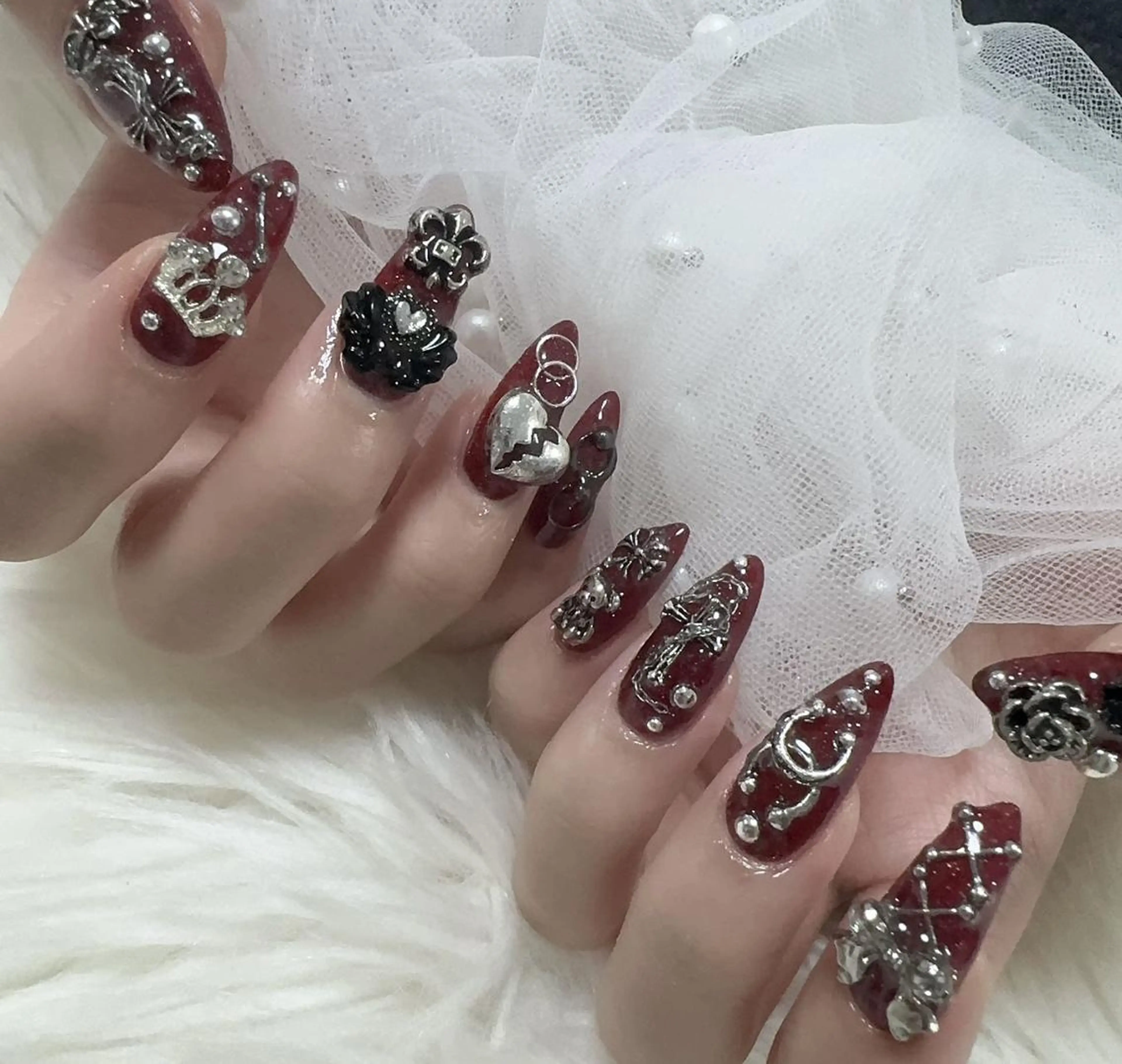 【チップ長さだし】(180分)アート10本◎パーツ/シール無制限付け放題¥13900の写真