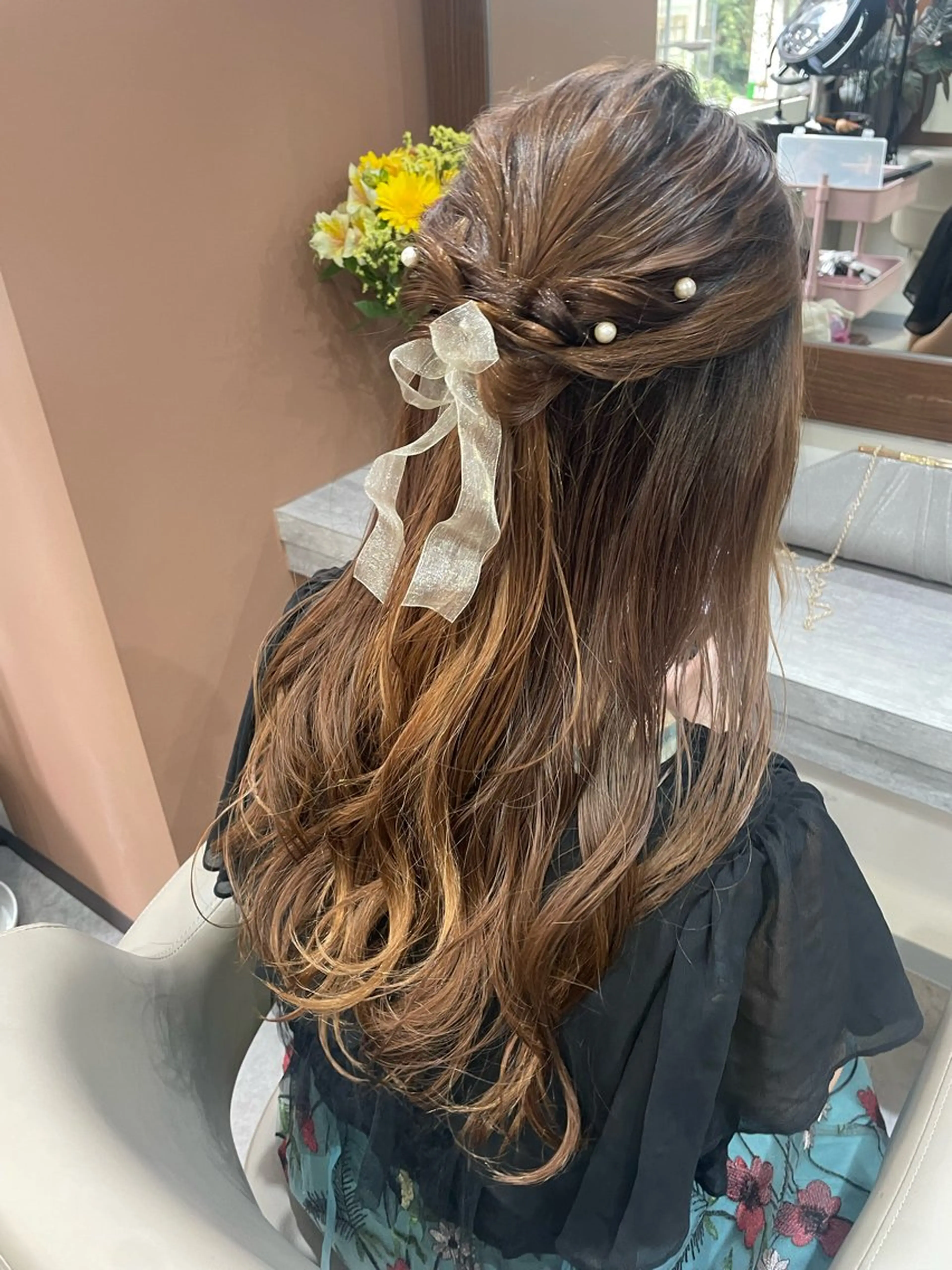 ロング 韓国風パーマ/ヘア セット/店長みづきのヘアスタイル