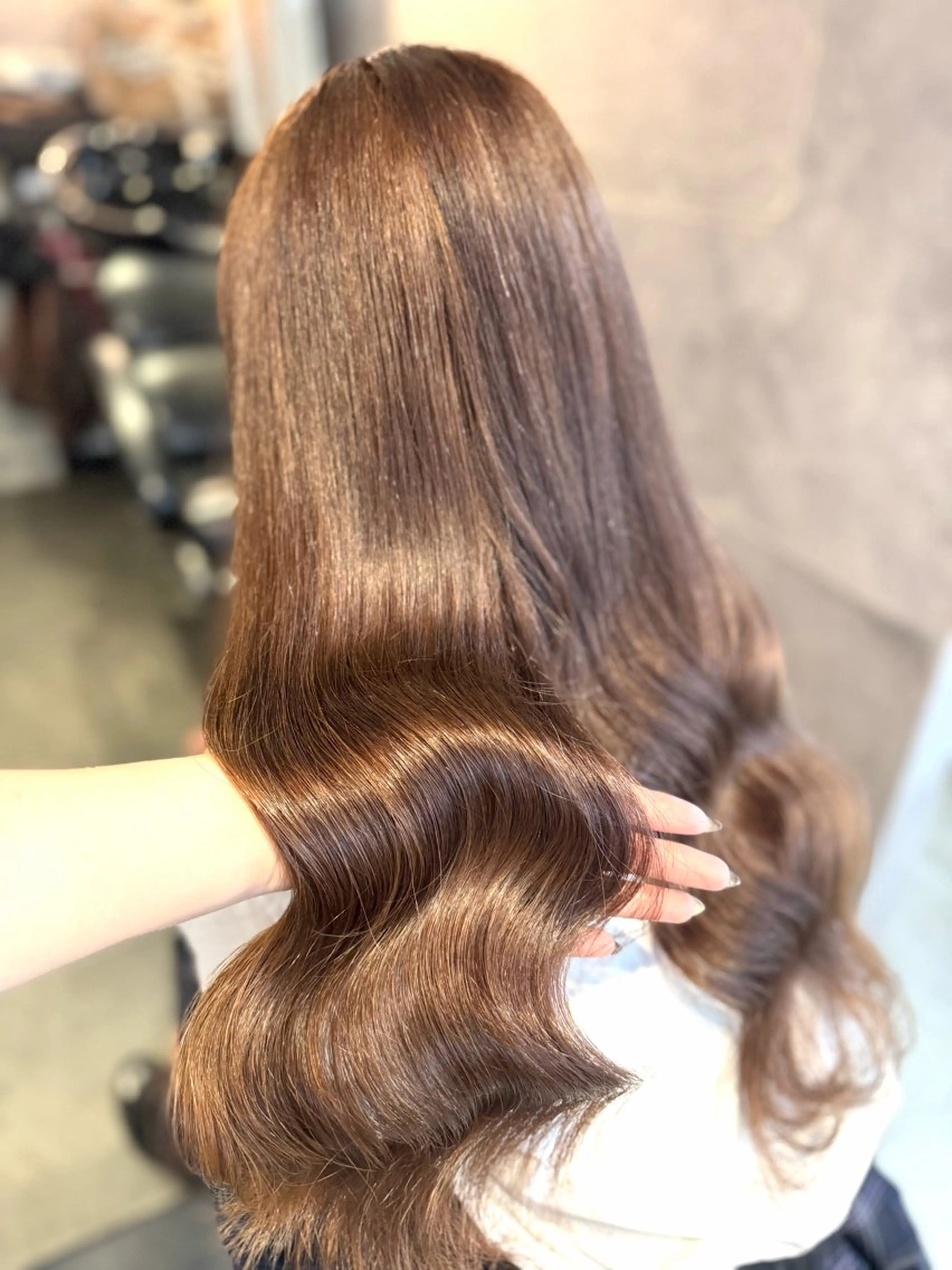 ロング カラー ヘアカラー トリートメント 🩶鈴木茉奈🩶艶髪 /透明感/暖色カラーのヘアスタイル