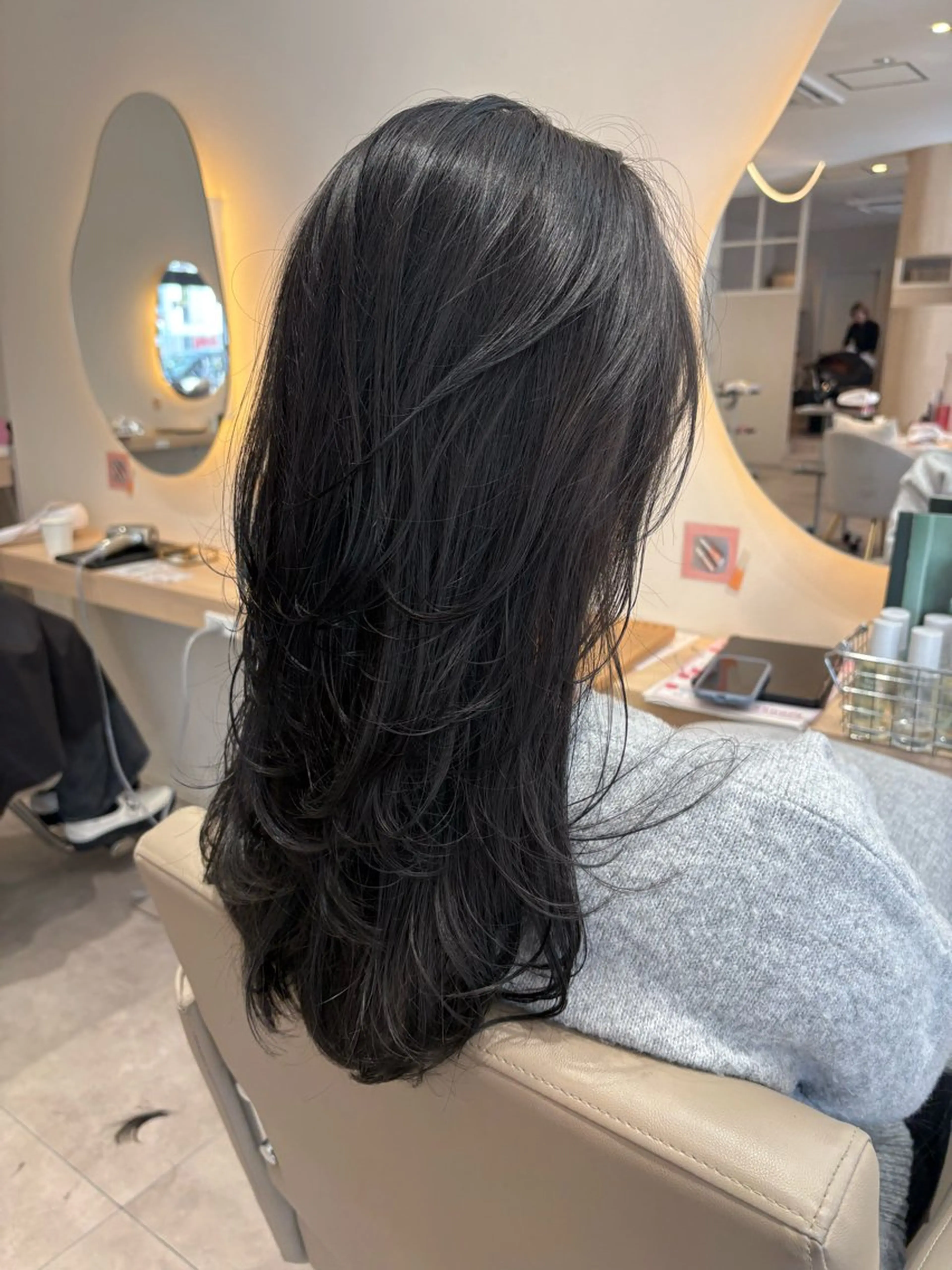 ロング カラー レイヤーカット 小顔カット カット ヘアカラー レイヤー/透明感/髪 質改善/メンズ/佐藤のヘアスタイル