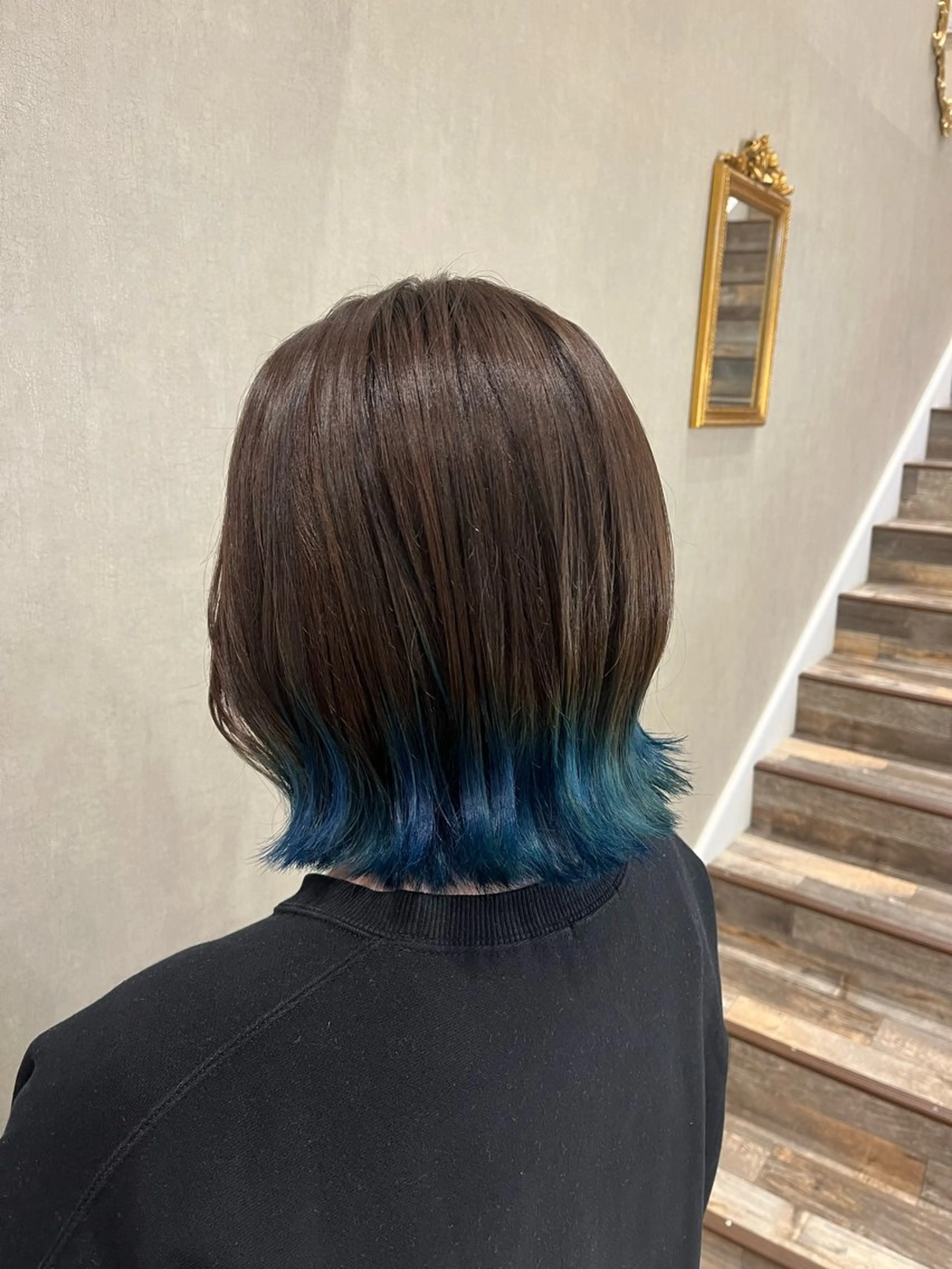 寒色系【グラデーションカラー】💟✨ブリーチ有り、おしゃれにカラーを楽しみたい方にオススメ🫧イメージ写真持ち込み可♪の写真