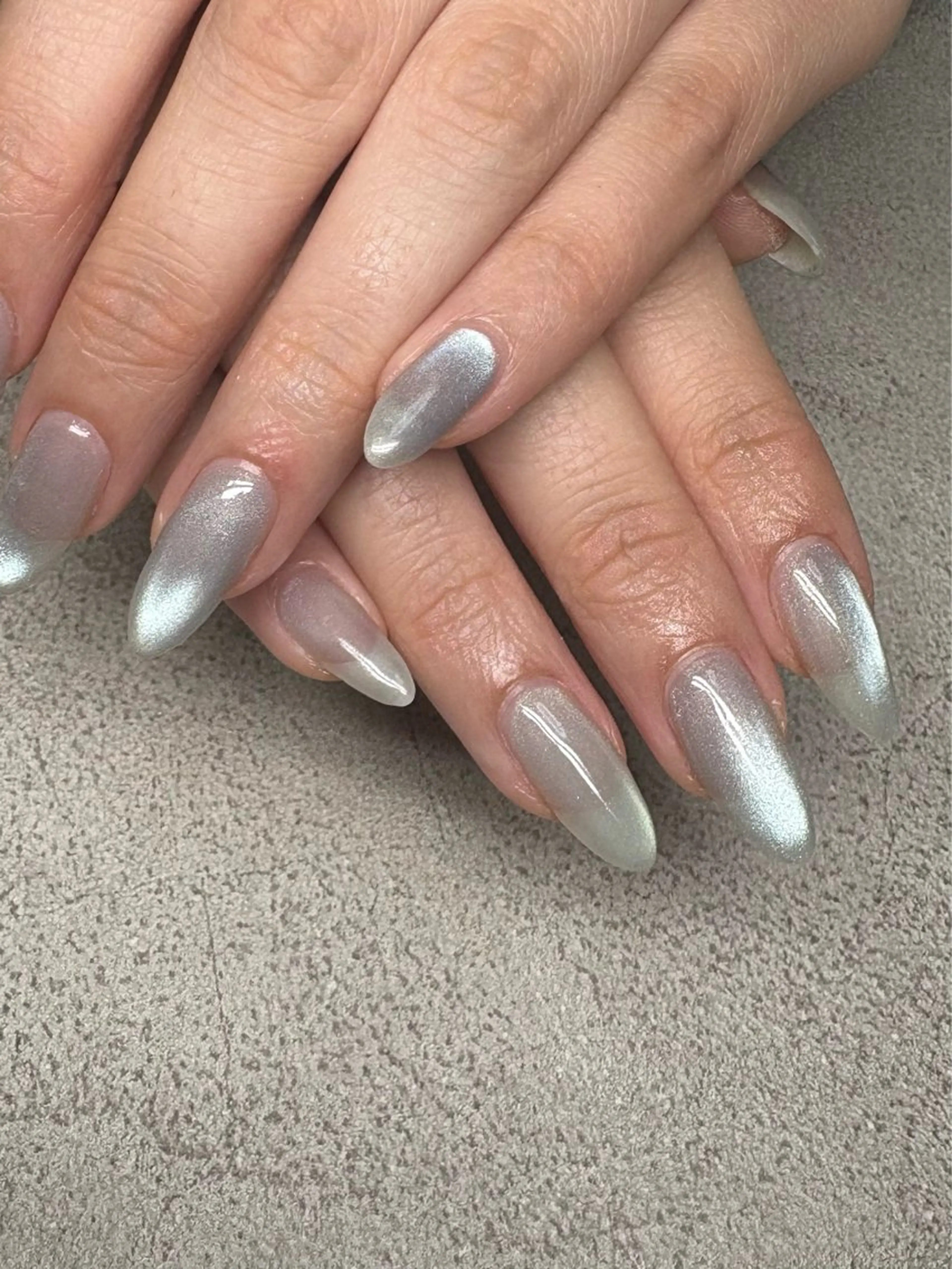 ネイル 水色 マグネットネイル オレンジ ピンク パープル Nail Mihoのネイルデザイン