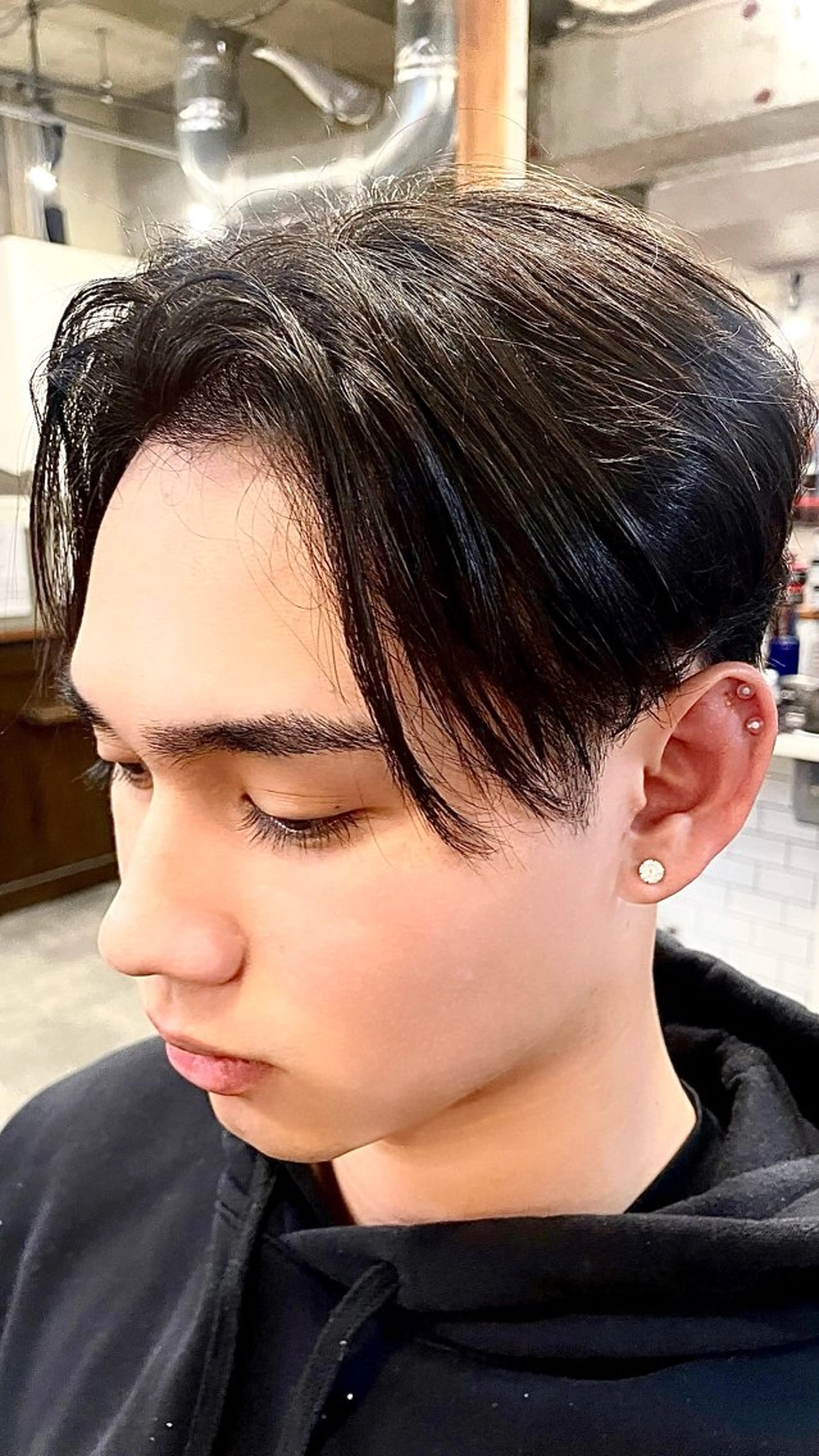 メンズ センターパート 石毛 李奈のヘアスタイル