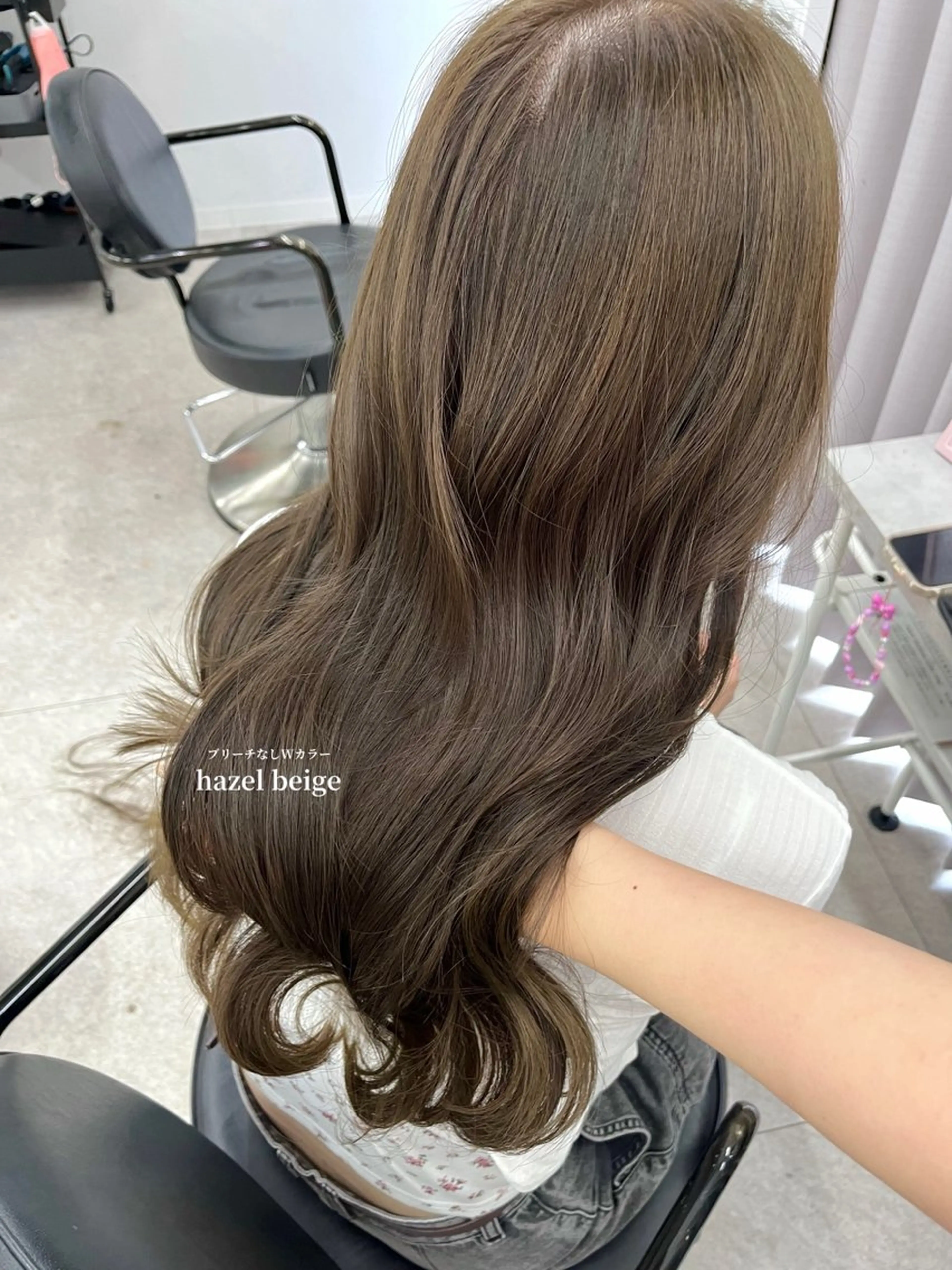 ロング カラー 柔らかオリーブ🌿 HIMARI🌻のヘアスタイル