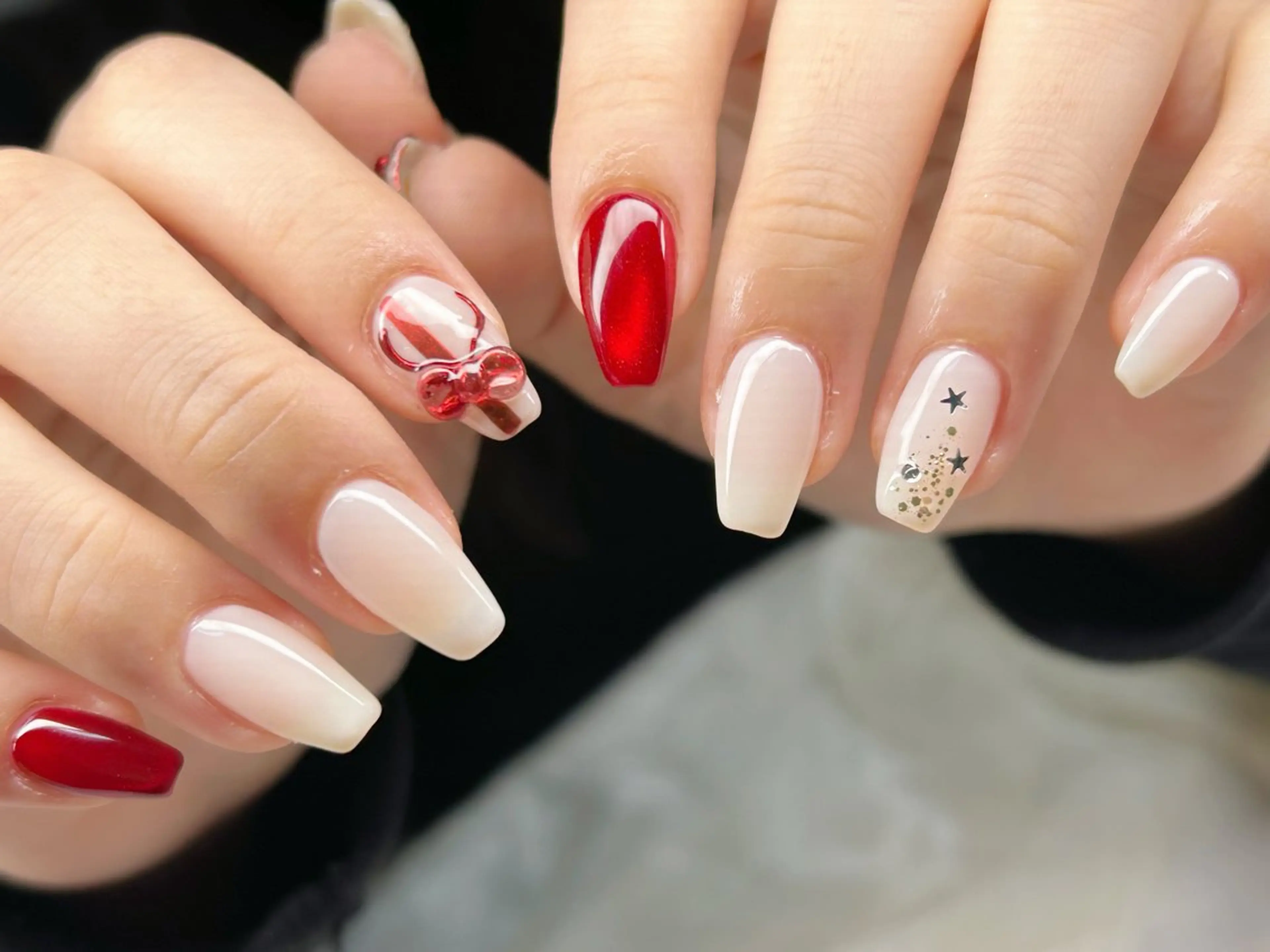 ネイル アートネイル チークネイル 成人式 入学式 長さ出し ハンドネイル Lino Nailのネイルデザイン