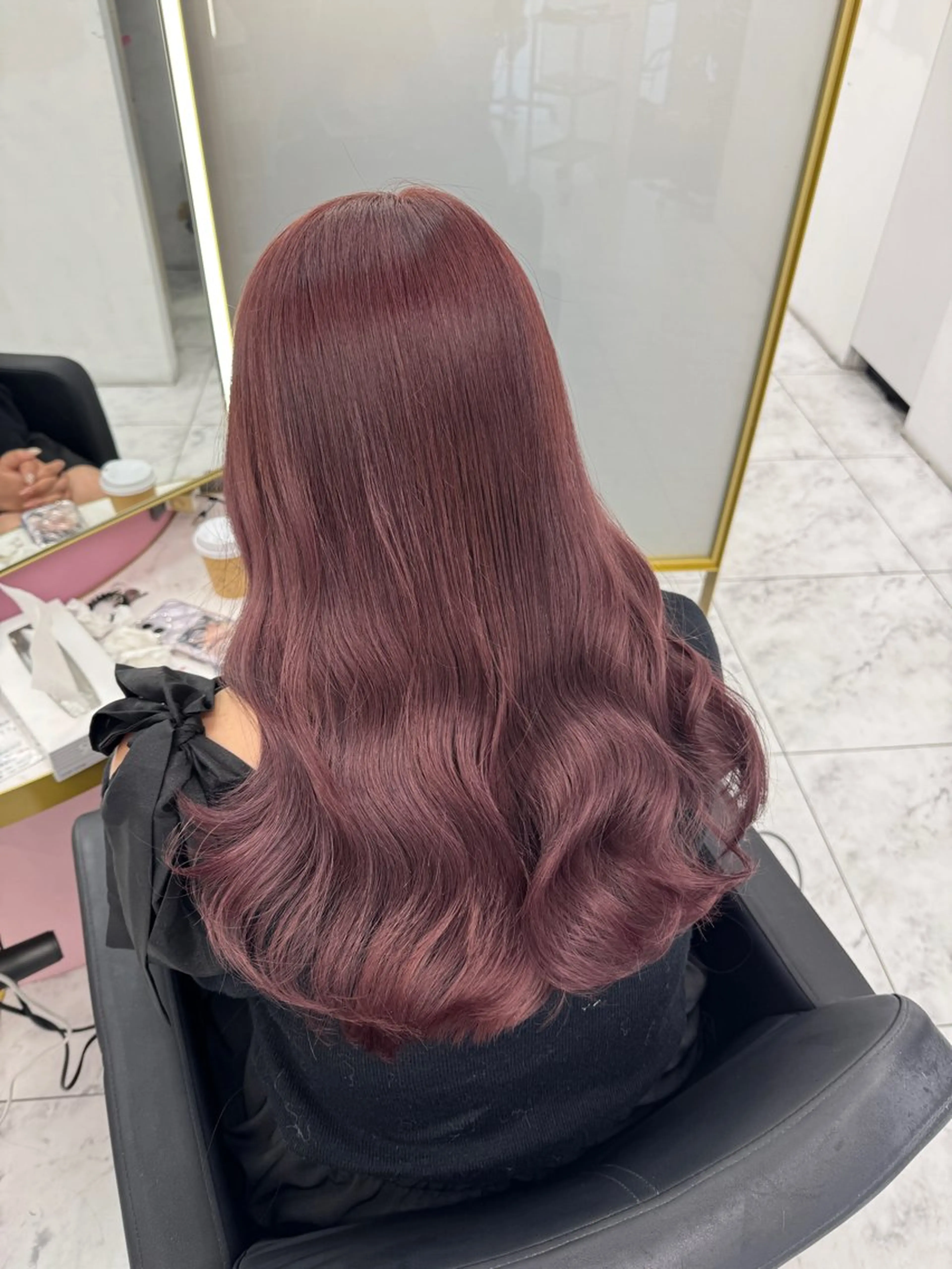 ロング カラー ブリーチ 透明感カラー 渋谷/ブリーチなし カラー/ひなののヘアスタイル