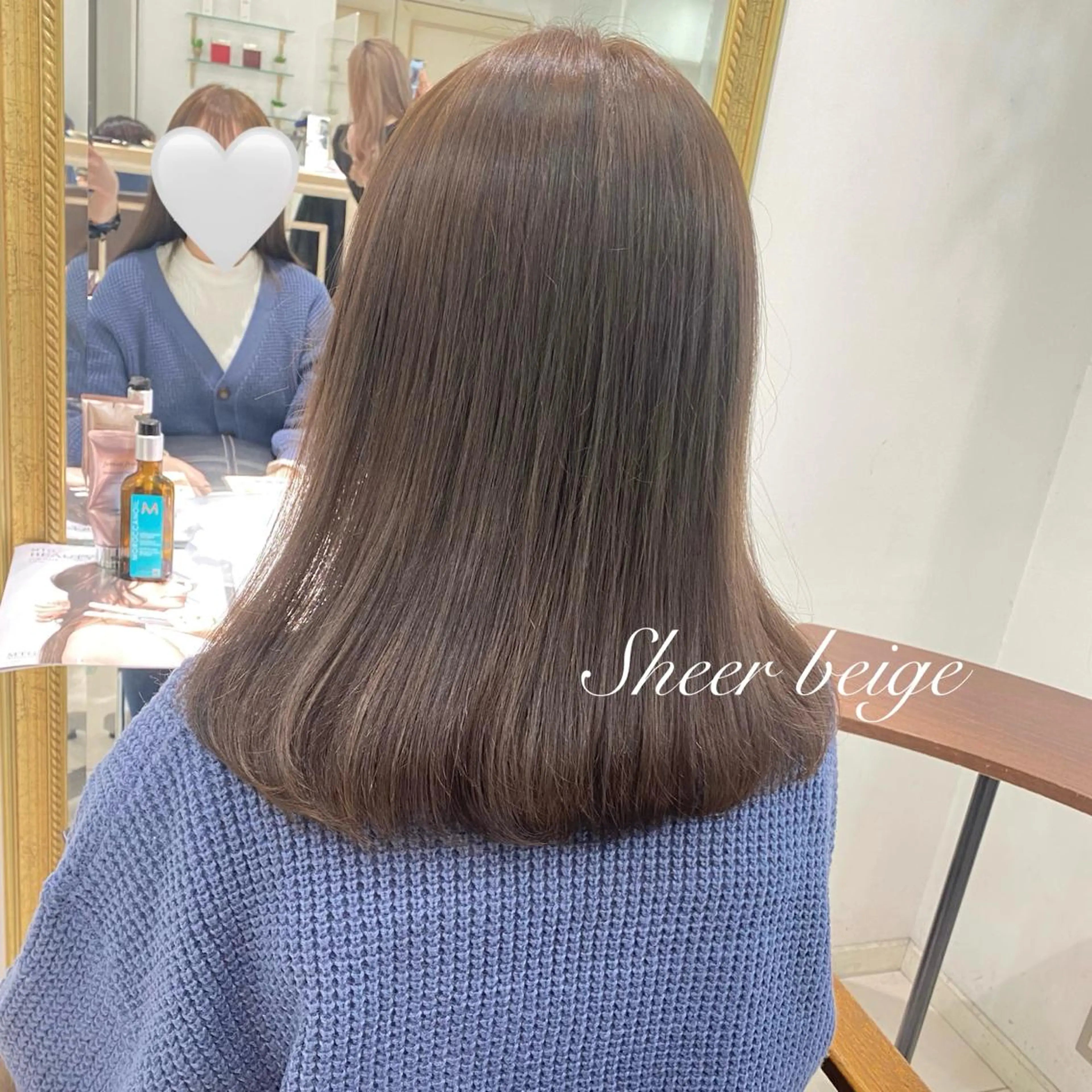 セミロング カラー ヘアアレンジ アイブロウ 透明感カラー 古山 結季🌙🖤のヘアスタイル