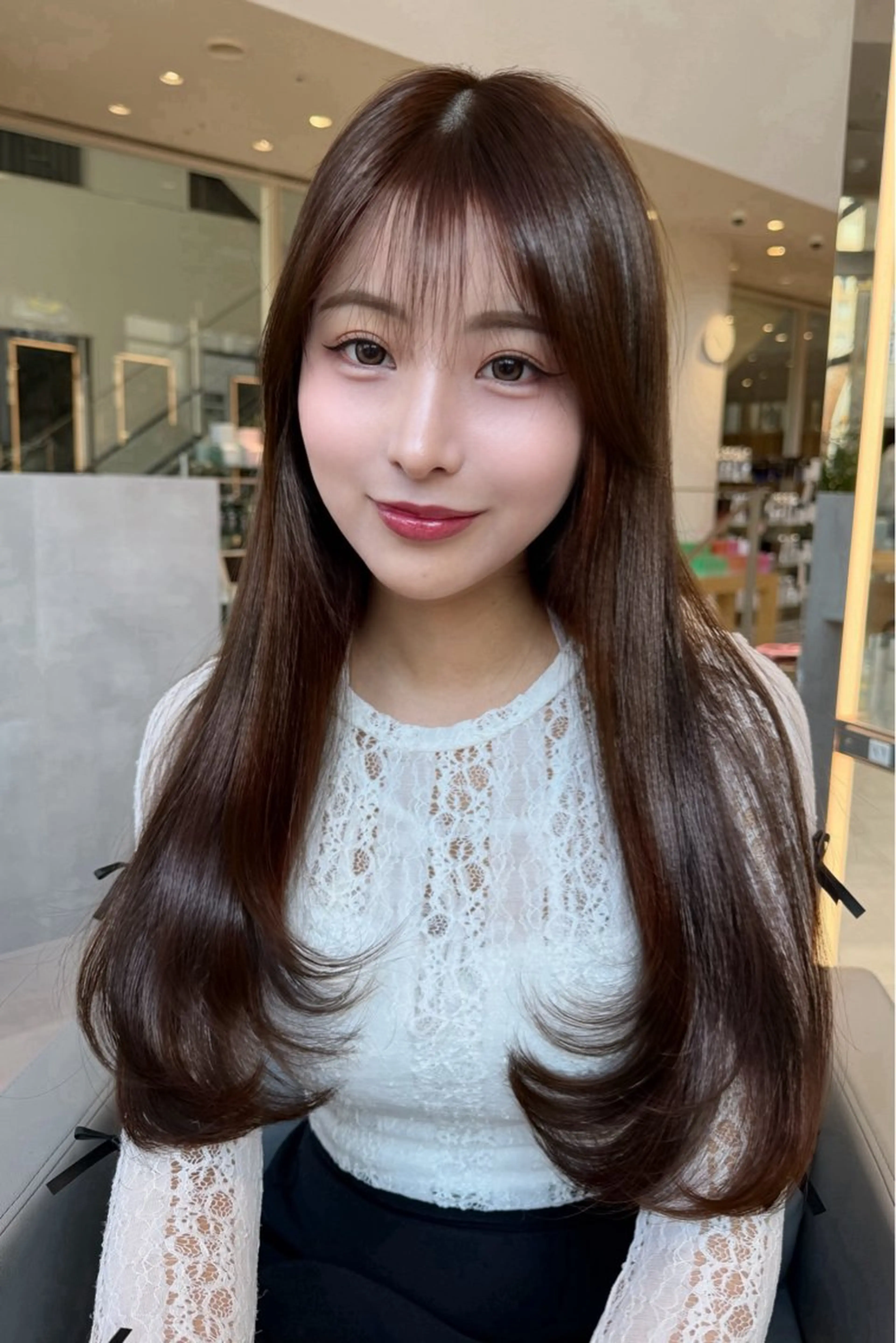 ロング カラー ベージュカラー ブリーチ ブラウンカラー ダブルカラー ブリーチなしカラー 清水 翔太のヘアスタイル