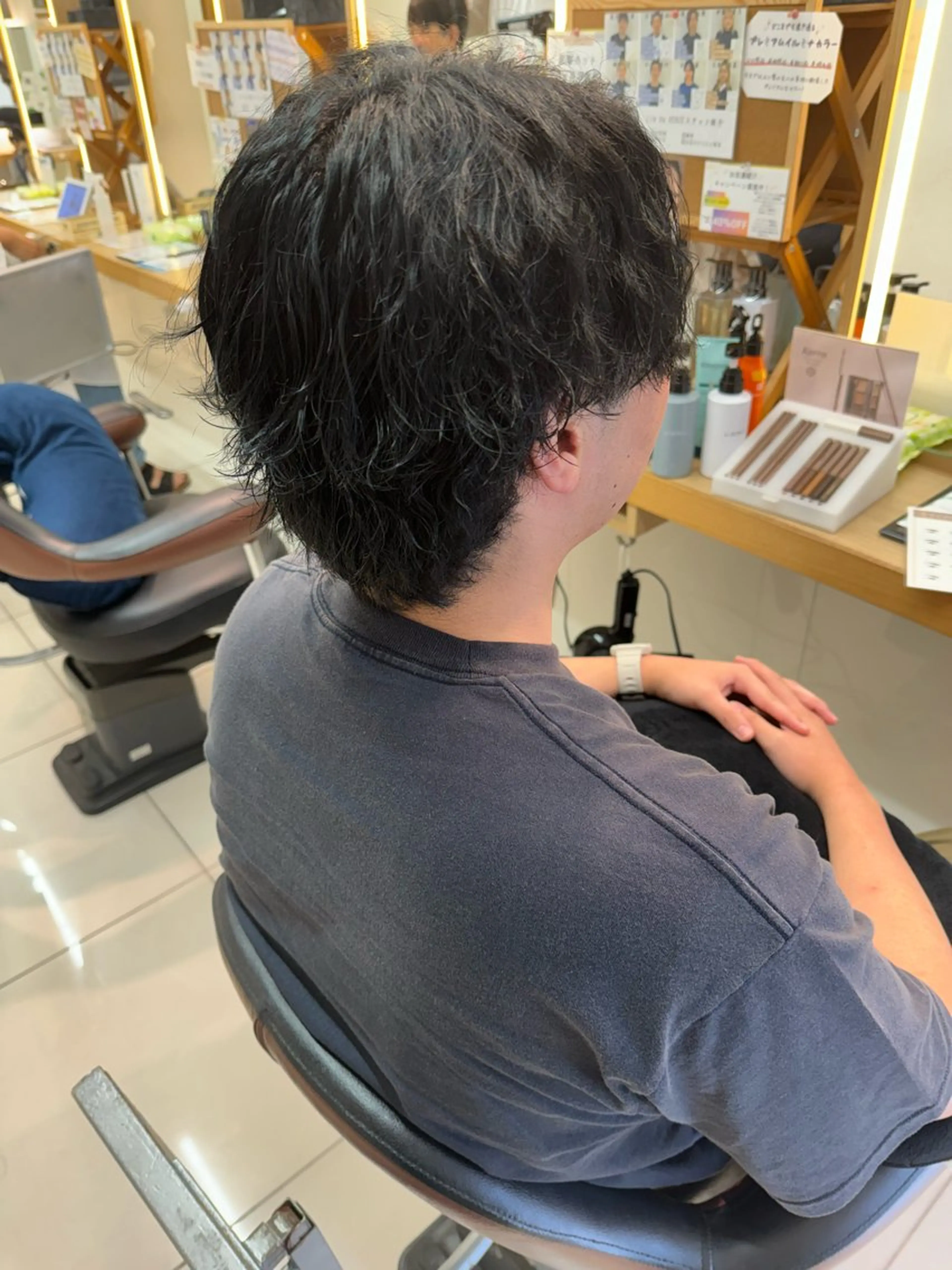 ショート メンズ カット ヘアカラー パーマ トリートメント パーマ/ハイトーン /吉田眞のヘアスタイル